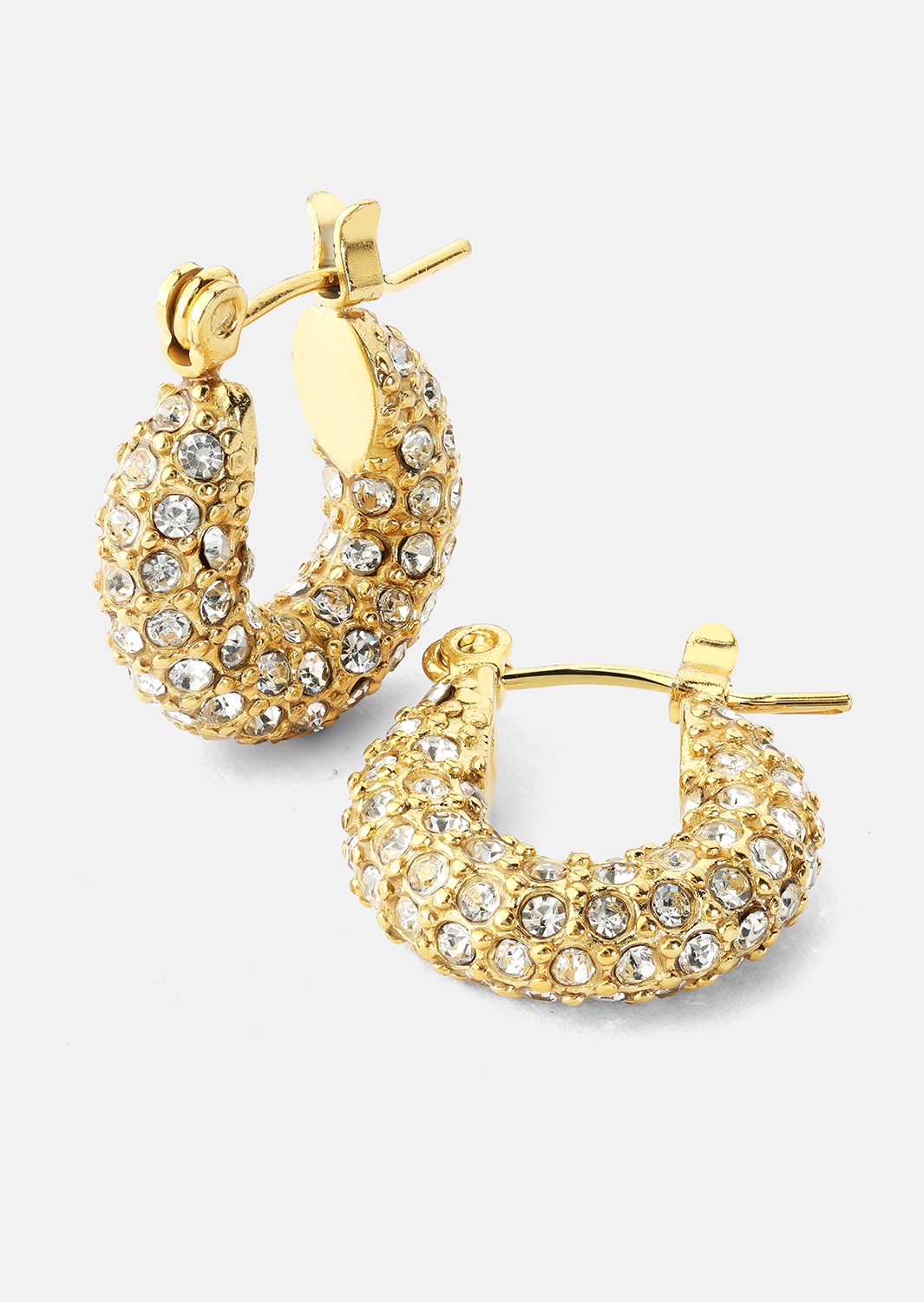 Chunky Pearl Hoop Earrings - 18k Verguld