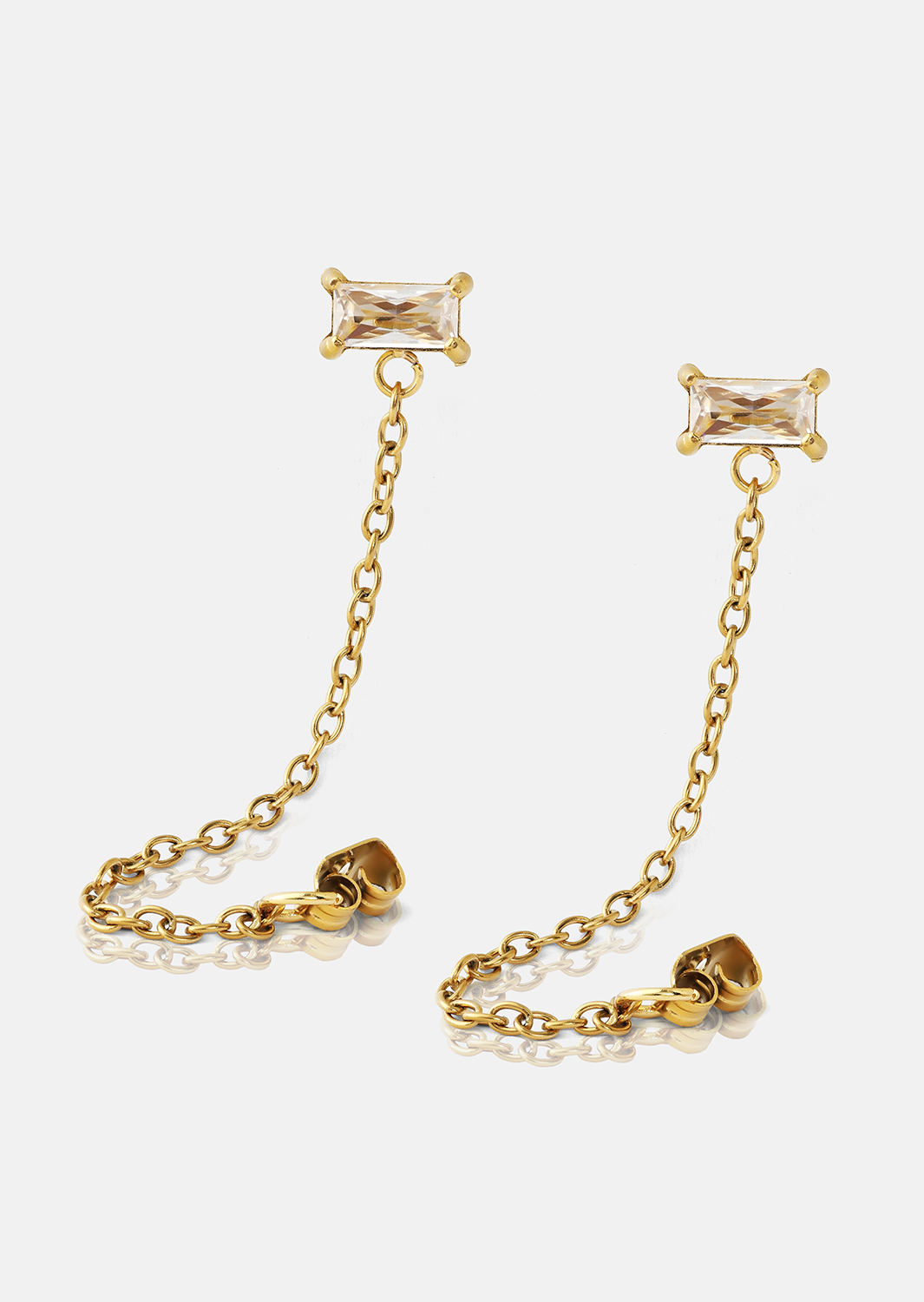 Oorbel Light Crystal Drip - 18k Verguld
