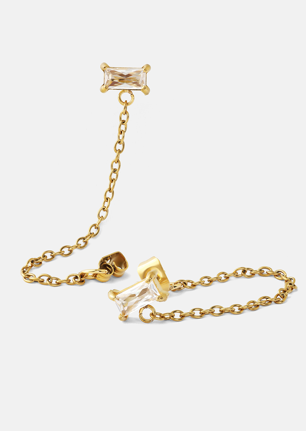 Oorbel Light Crystal Drip - 18k Verguld