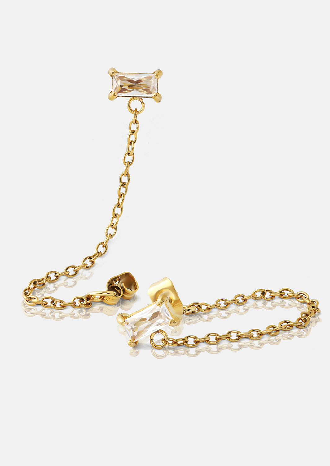 Oorbel Light Crystal Drip - 18k Verguld