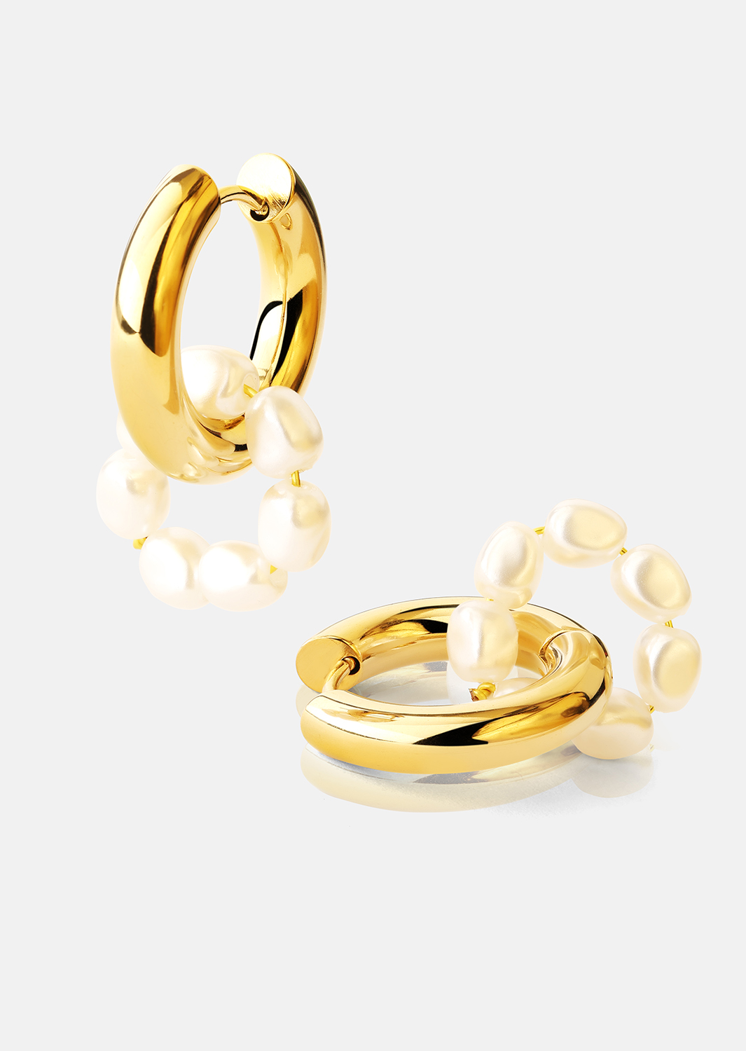 Oorbel Dark Eterna Pearl - 18k Verguld
