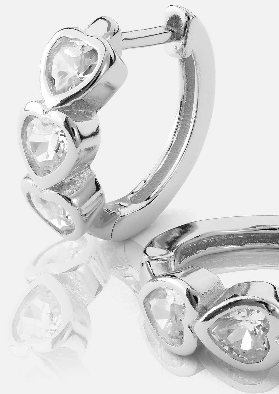 Oorbel Heart Hoops - Verzilverd