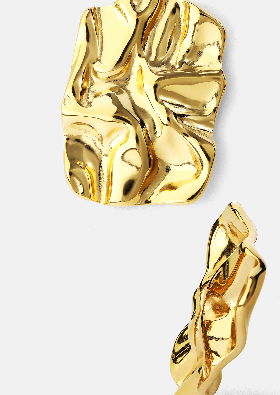 Oorbel Lava - 18k Verguld