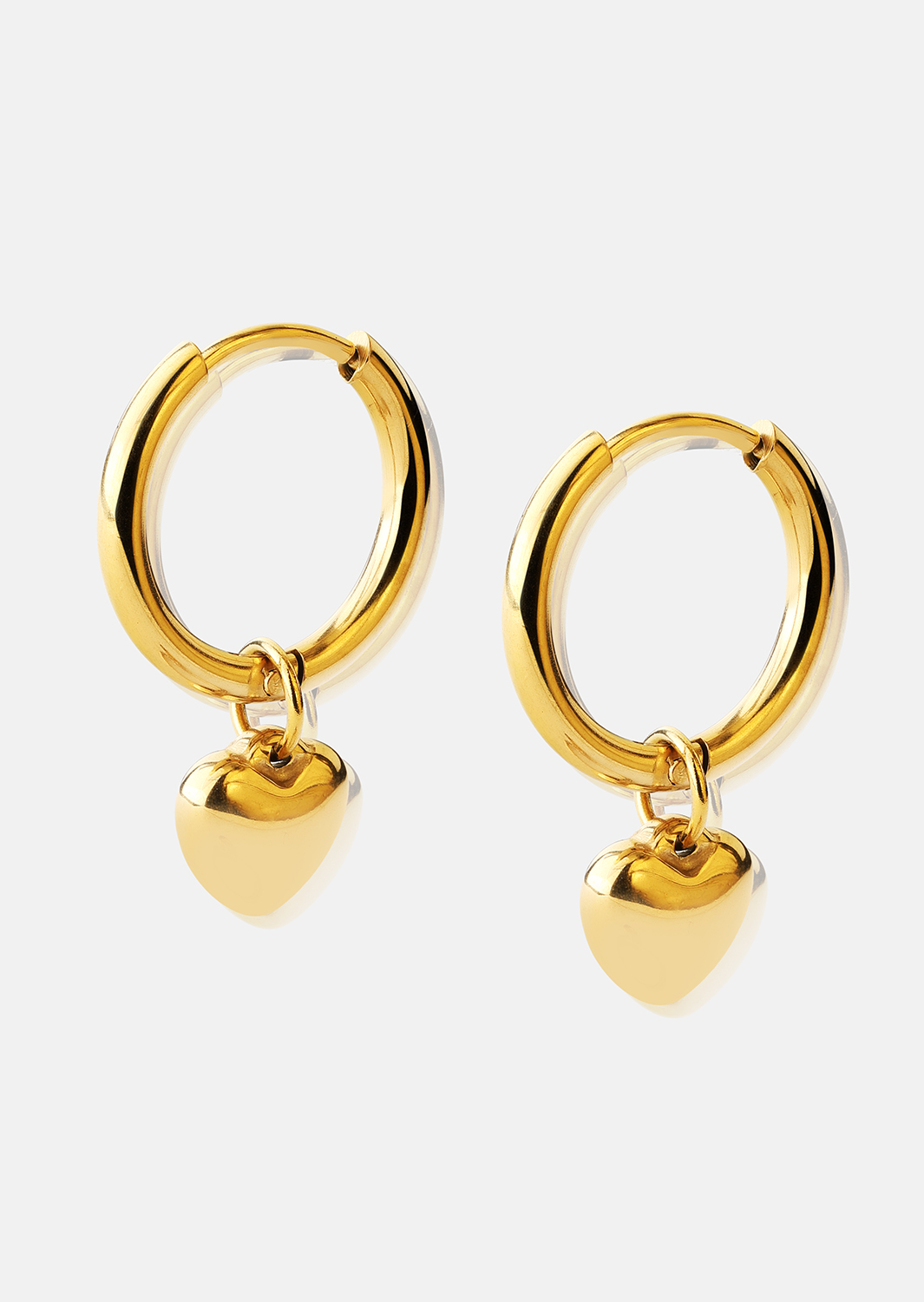Oorbel Heart Hug Hoops - 18k Gold Plated