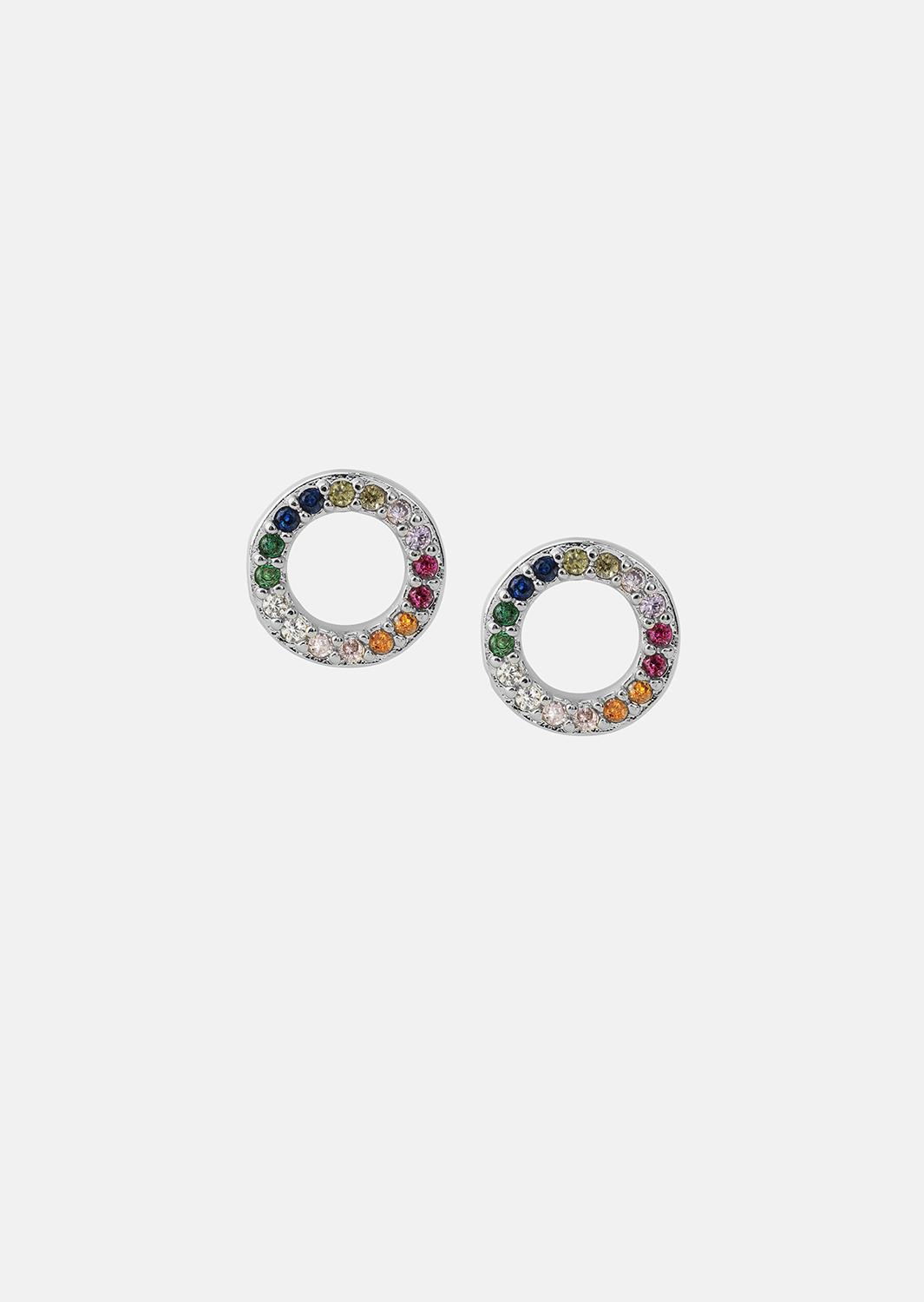 Oorbellen Prism Halo - Silverplated