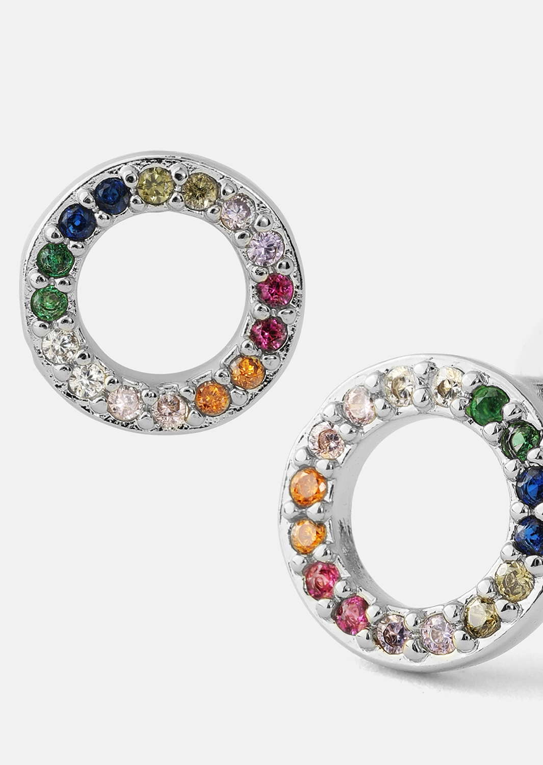 Oorbellen Prism Halo - Silverplated