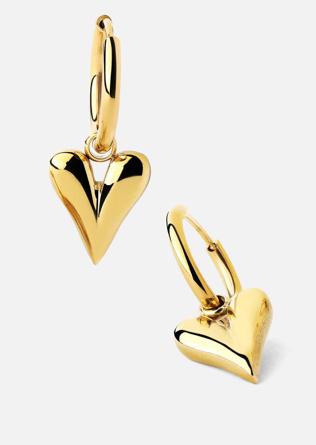 Oorbellen Heart Drop - 18k Verguld