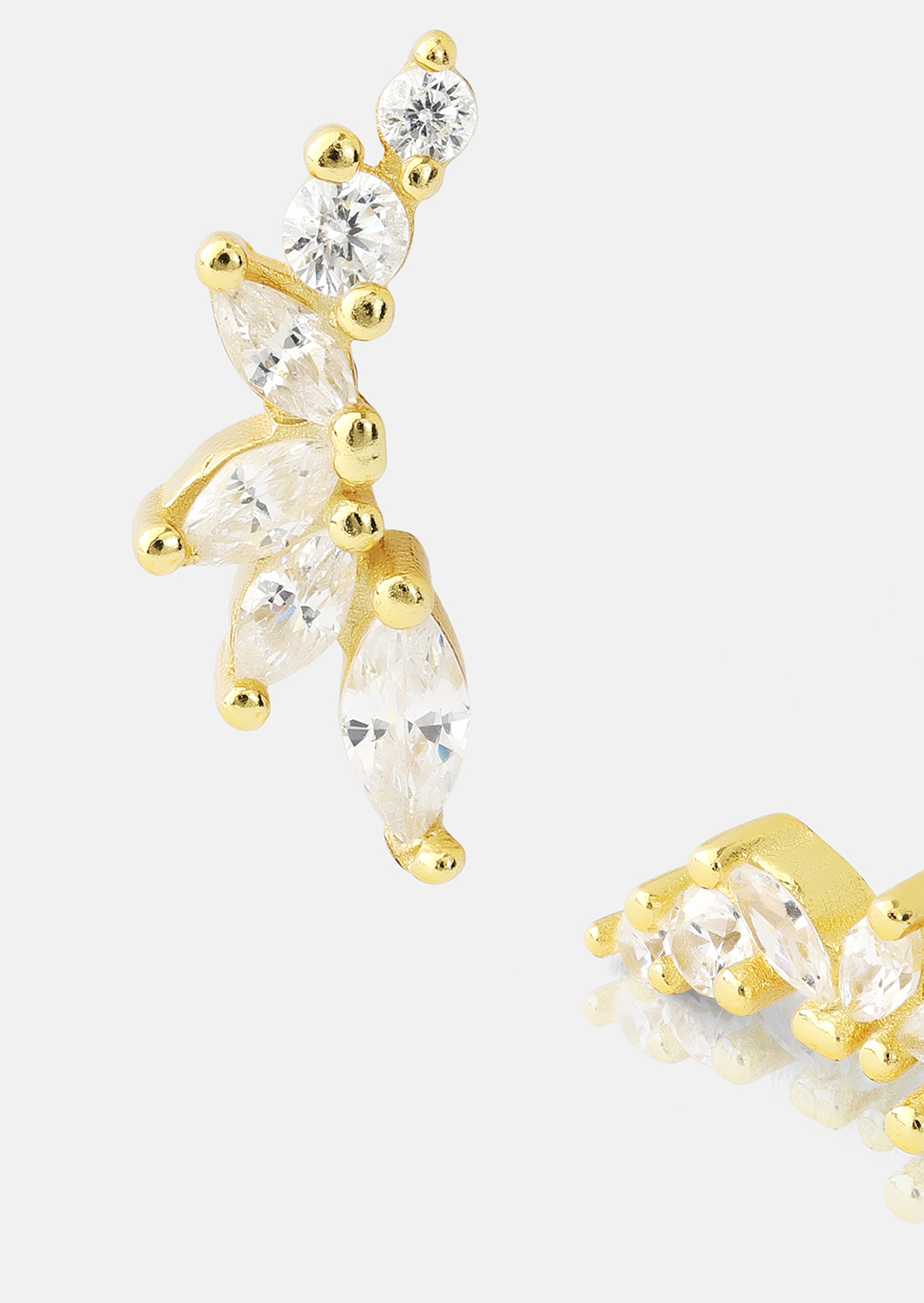 Oorbellen Leaf Studs - 18k Verguld