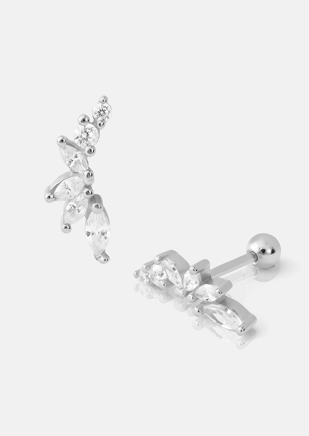 Oorbellen Leaf Studs - Verzilverd