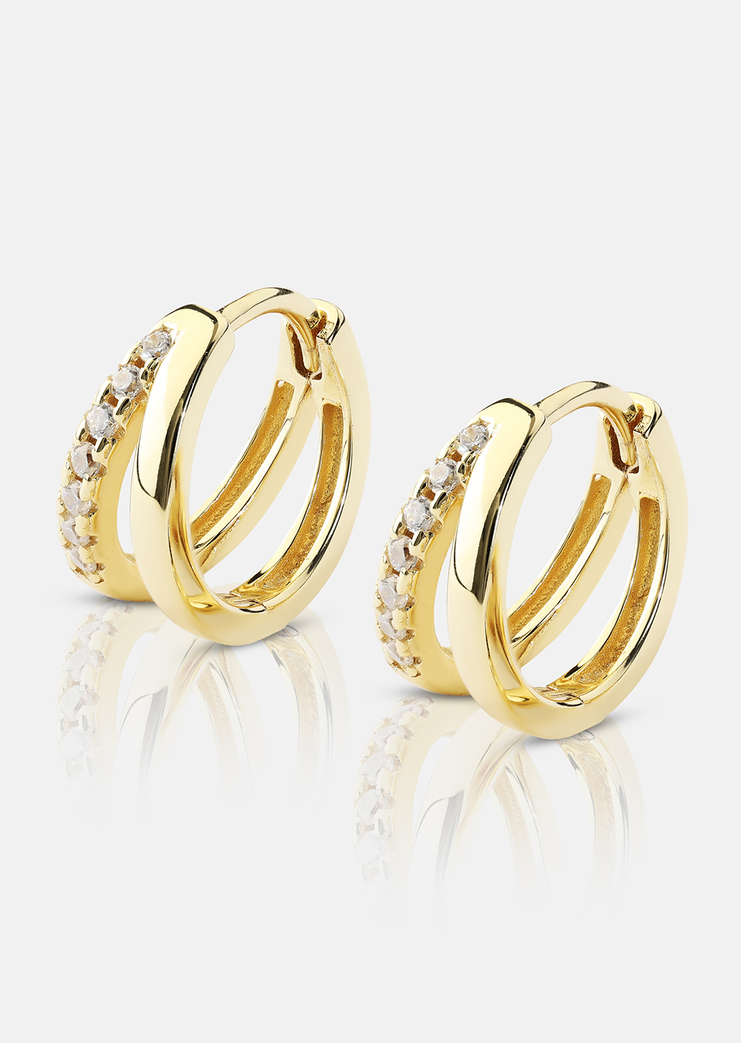 Oorbel Aurora Curve - 18k Verguld