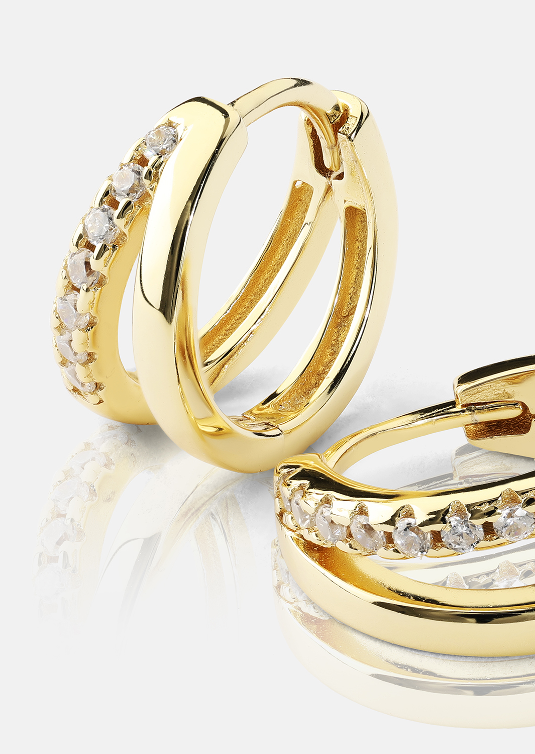 Oorbel Aurora Curve - 18k Verguld