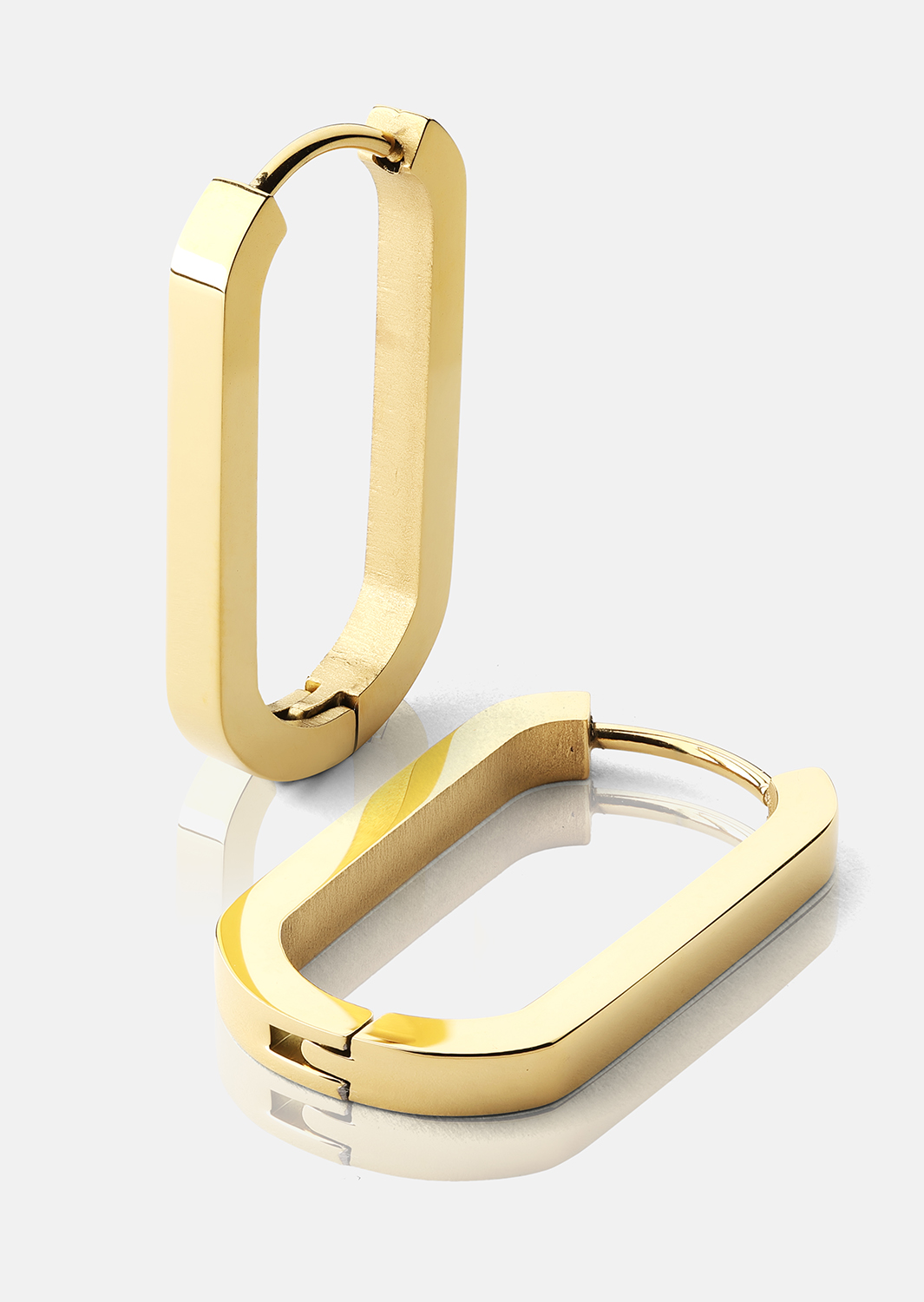 Oorbel Edge Hoops - 18k Verguld
