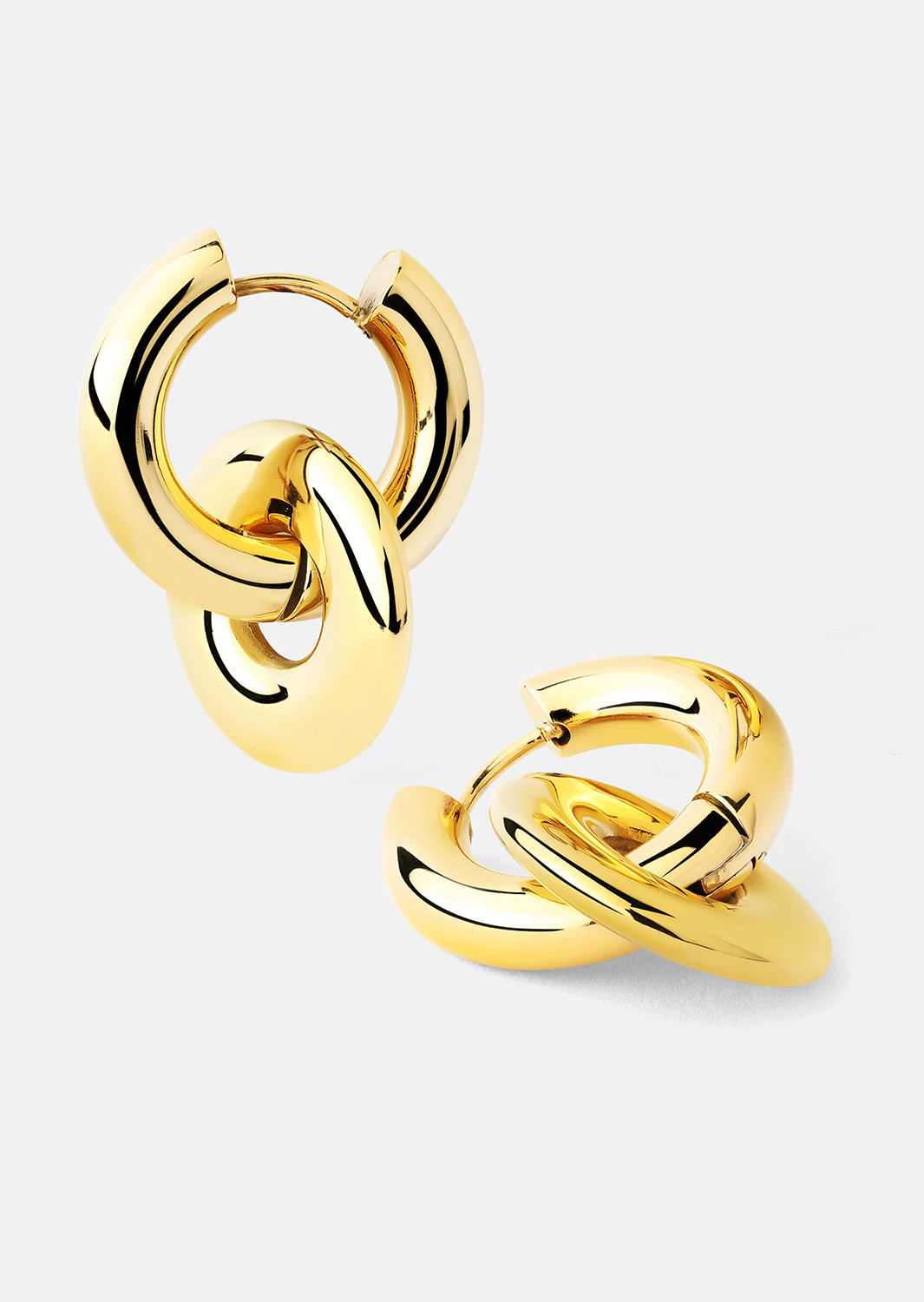 Oorbellen Chunky Link – 18k Verguld