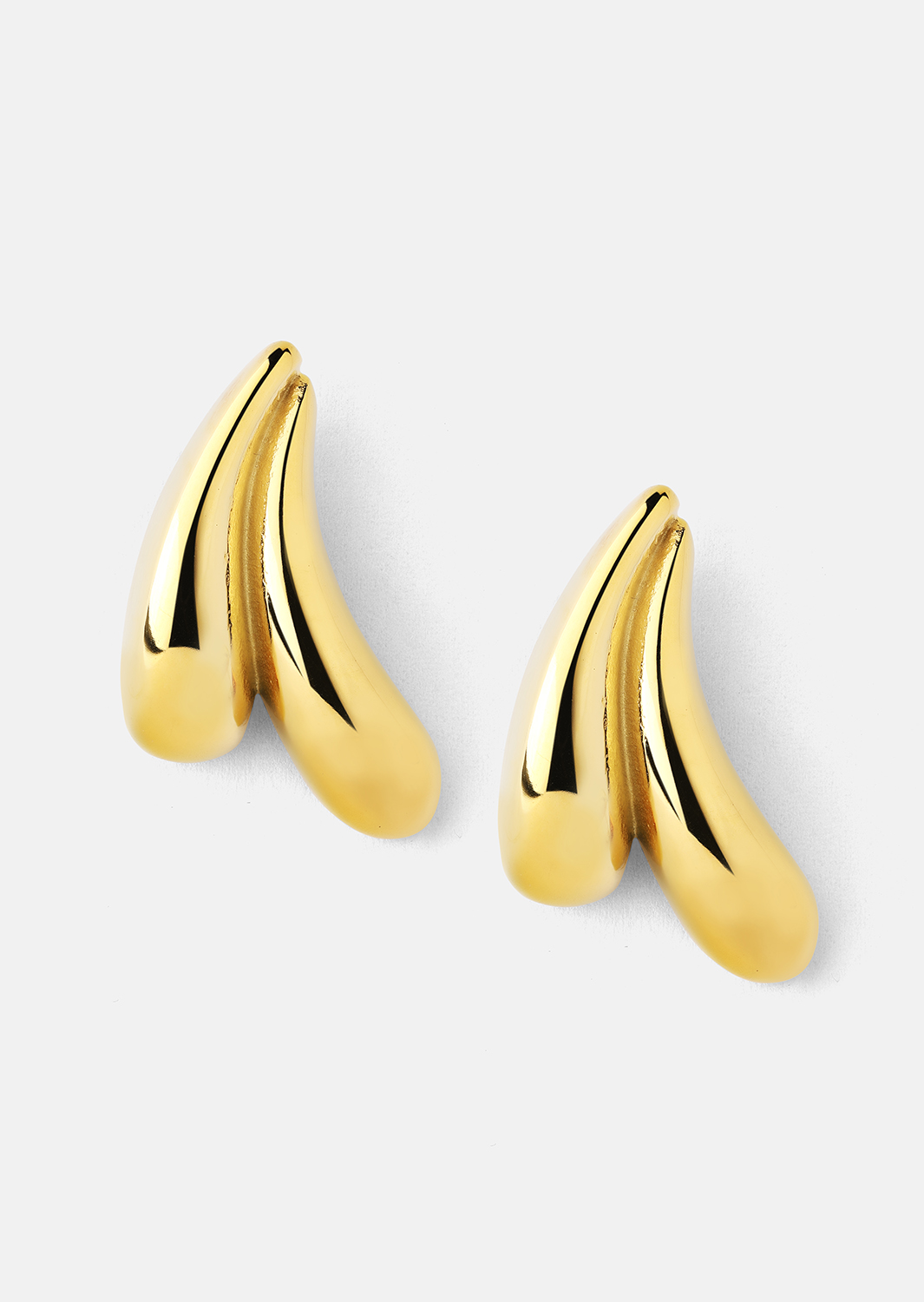 Oorbellen Flow Curve – 18k Verguld