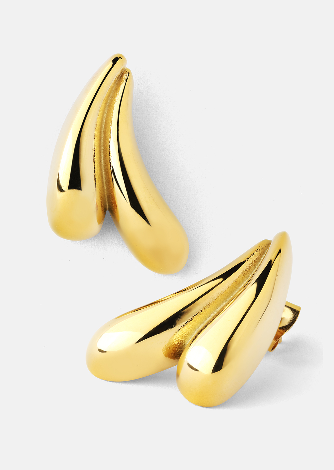 Oorbellen Flow Curve – 18k Verguld