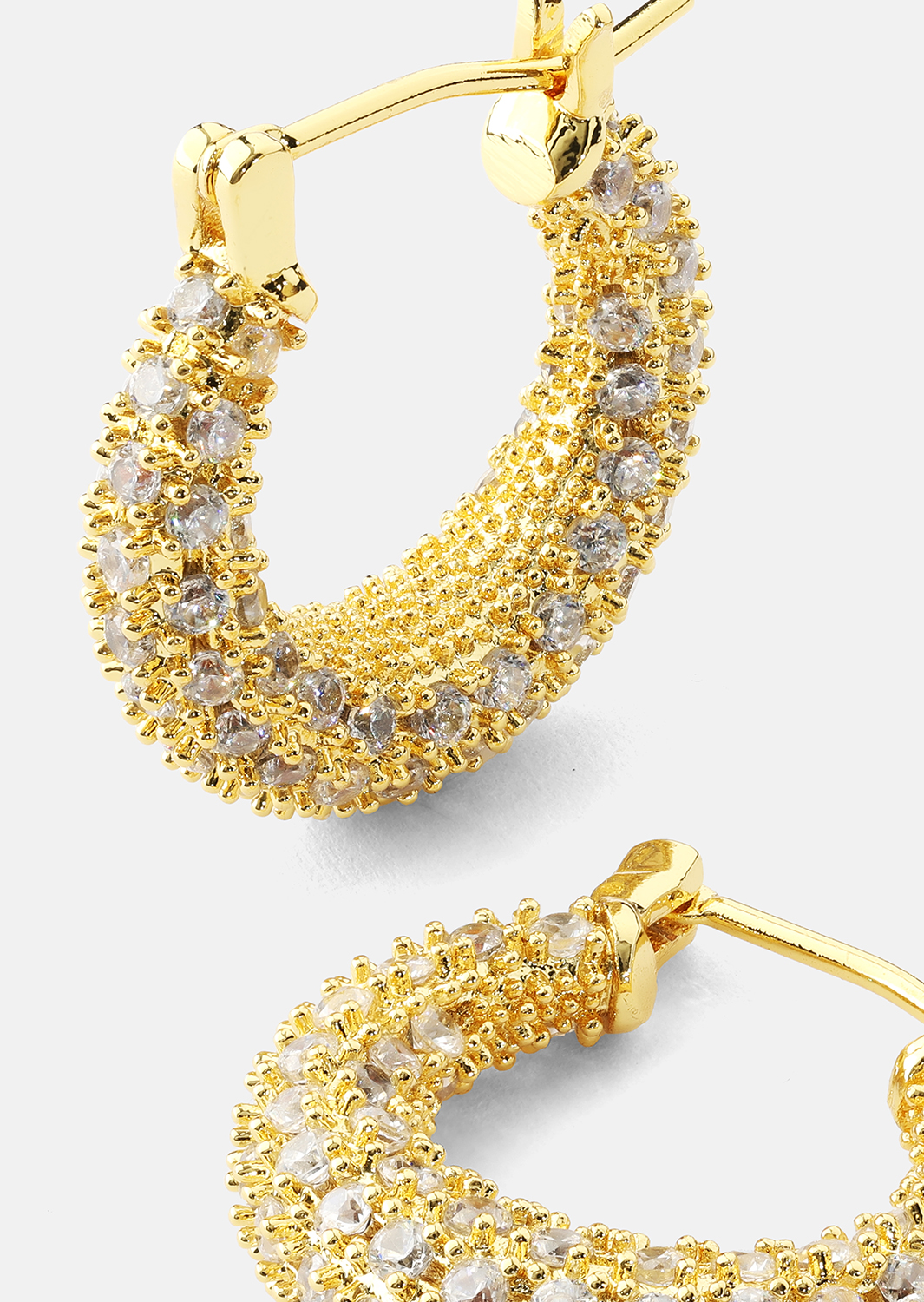 Oorbel Crystal Circle - 18k Verguld