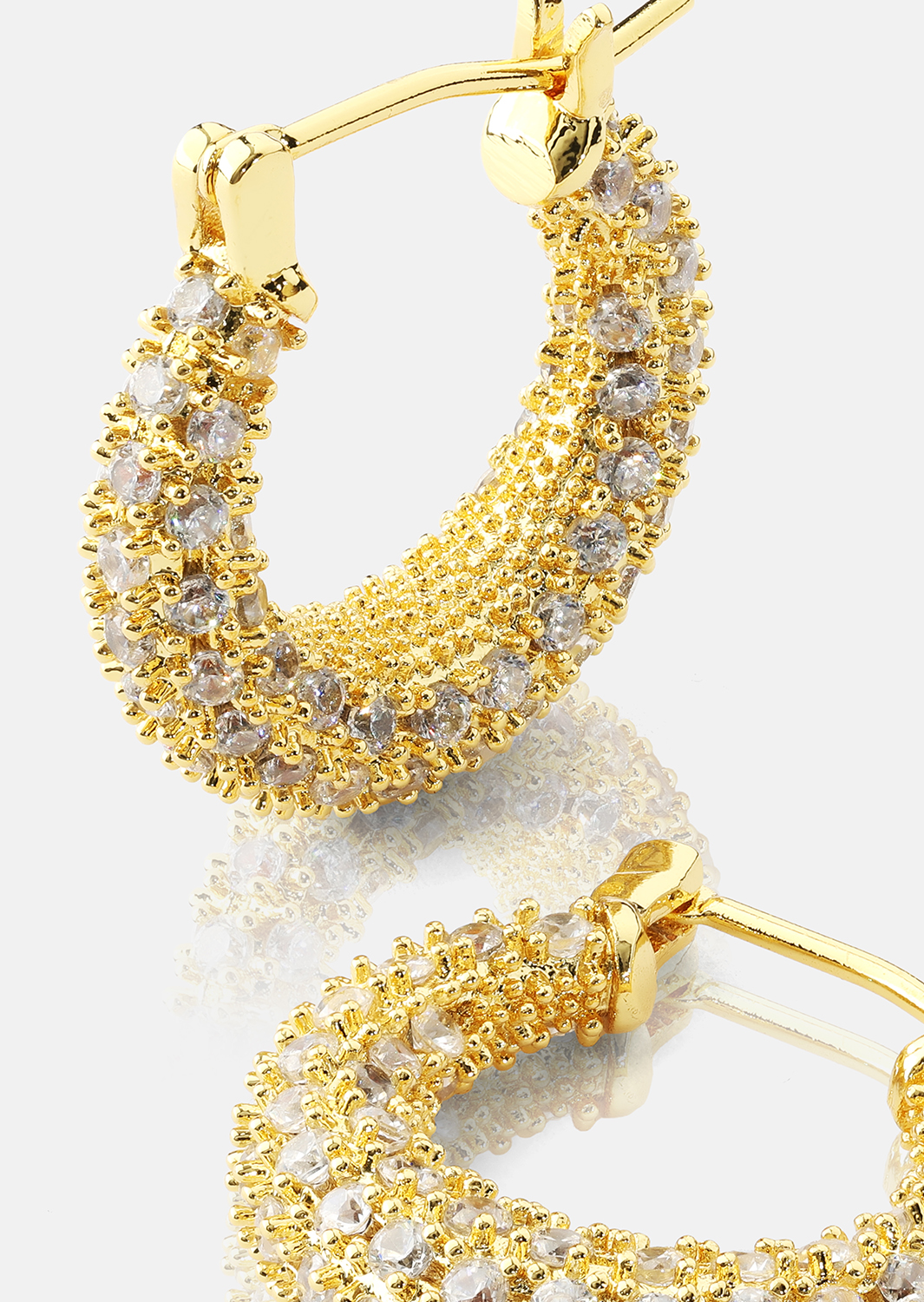 Oorbel Crystal Circle - 18k Verguld