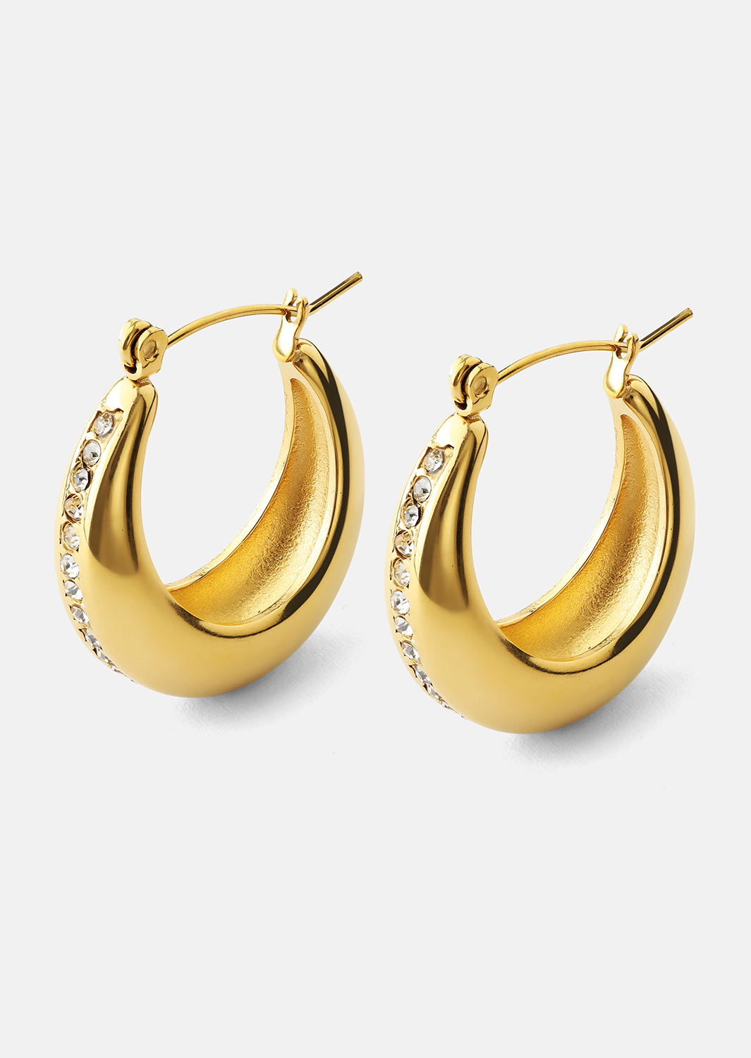 Oorbellen Shine Hoops - 18k Verguld