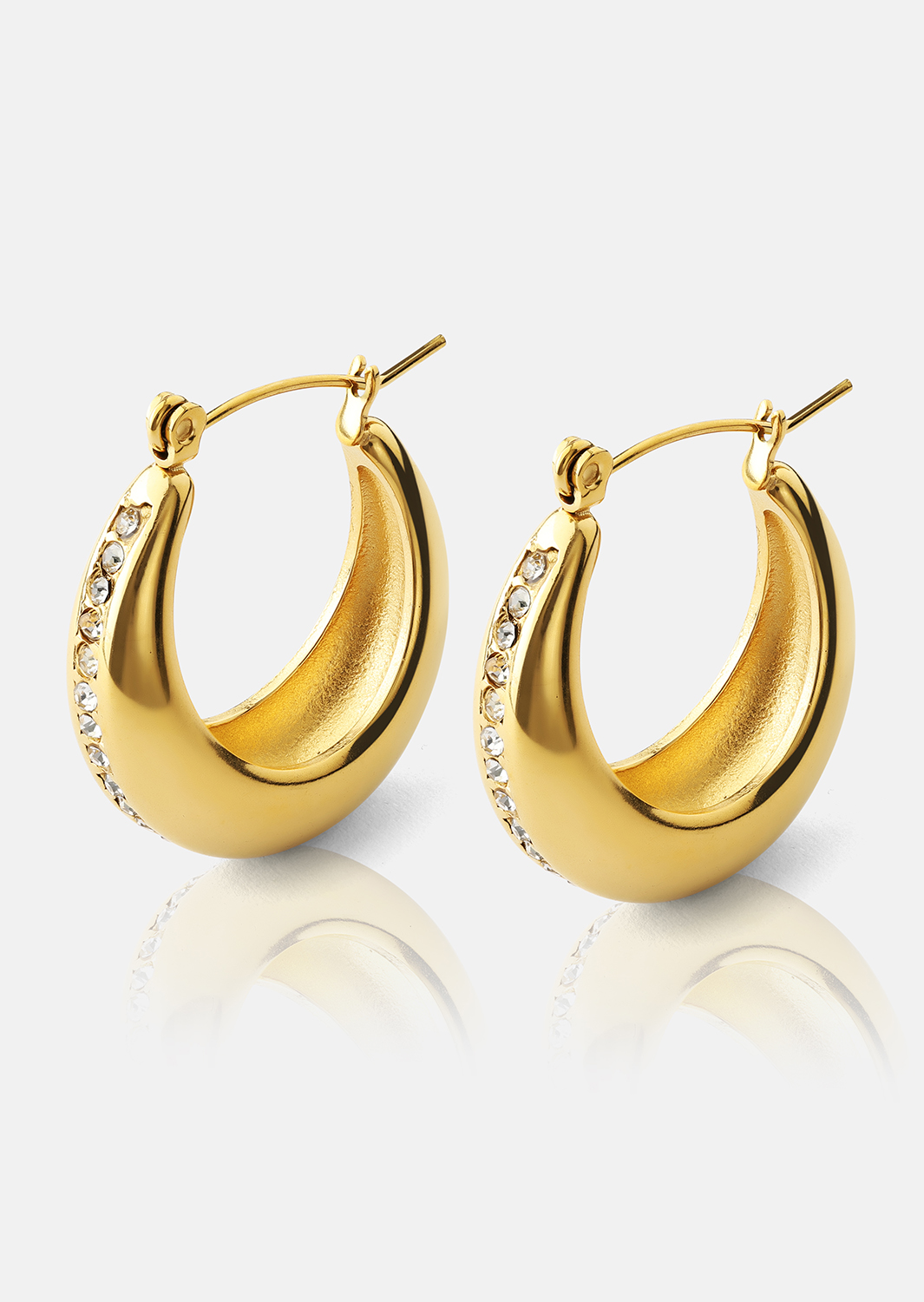 Oorbellen Shine Hoops - 18k Verguld