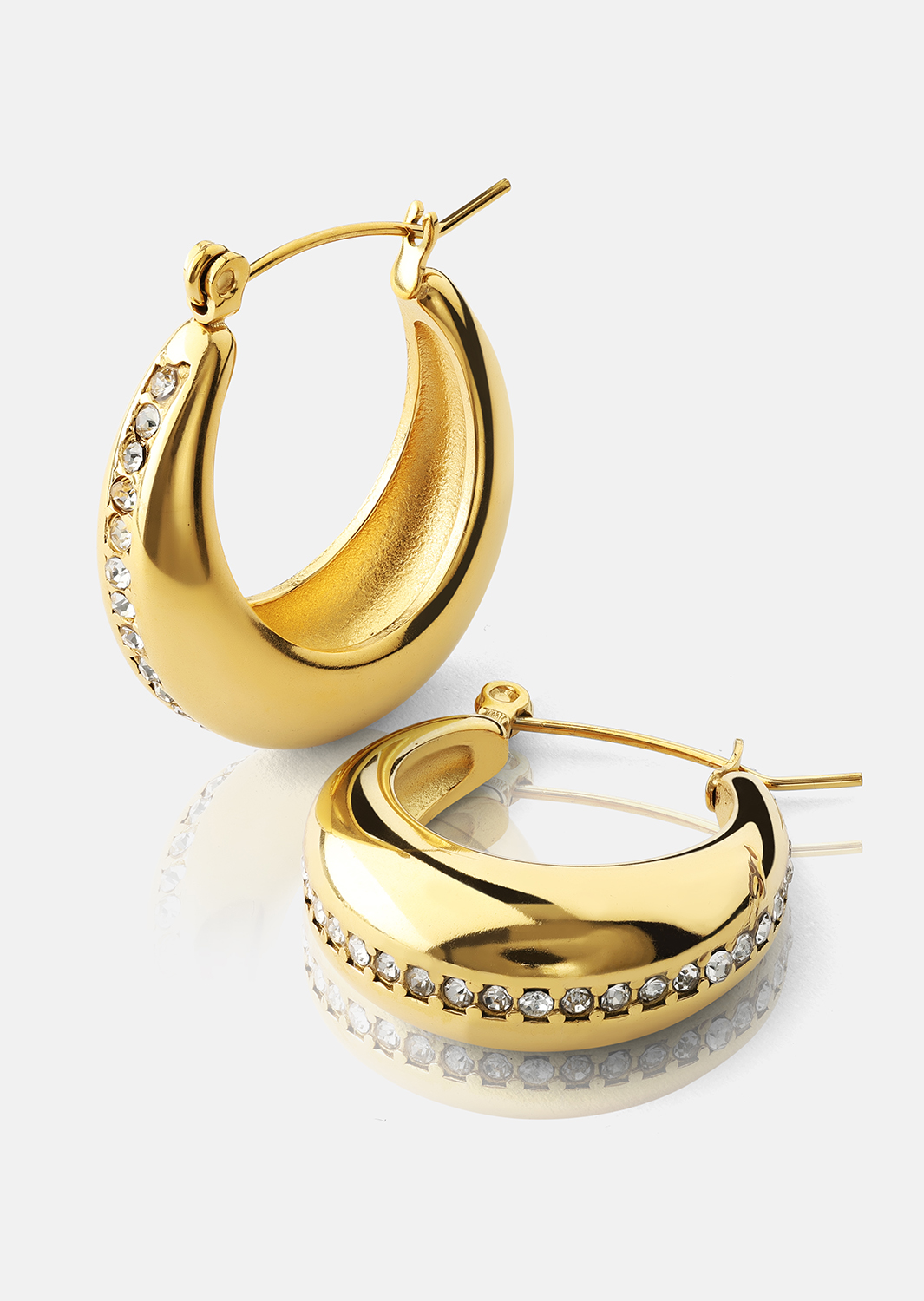 Oorbellen Shine Hoops - 18k Verguld