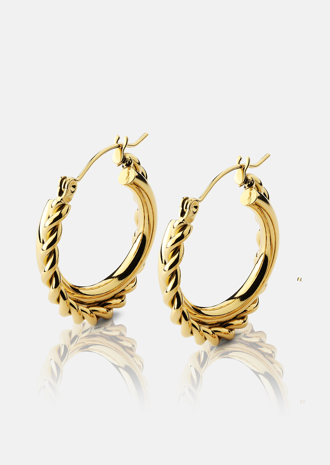 Oorbellen Twist Elegance – 18k Verguld