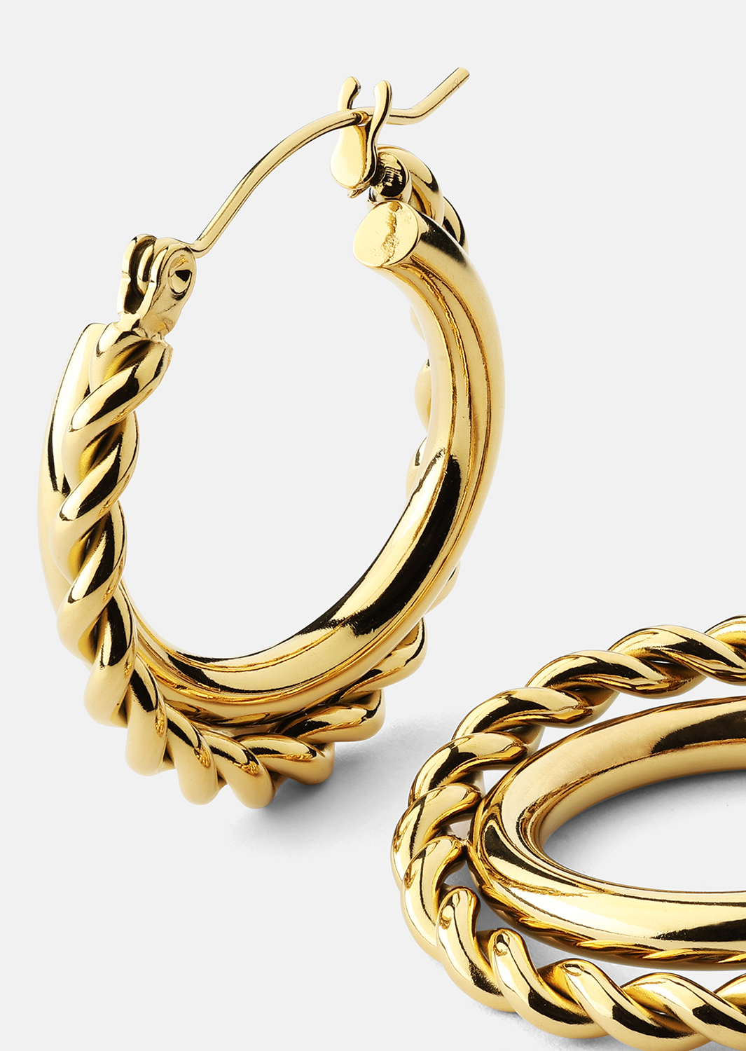 Oorbellen Twist Elegance – 18k Verguld
