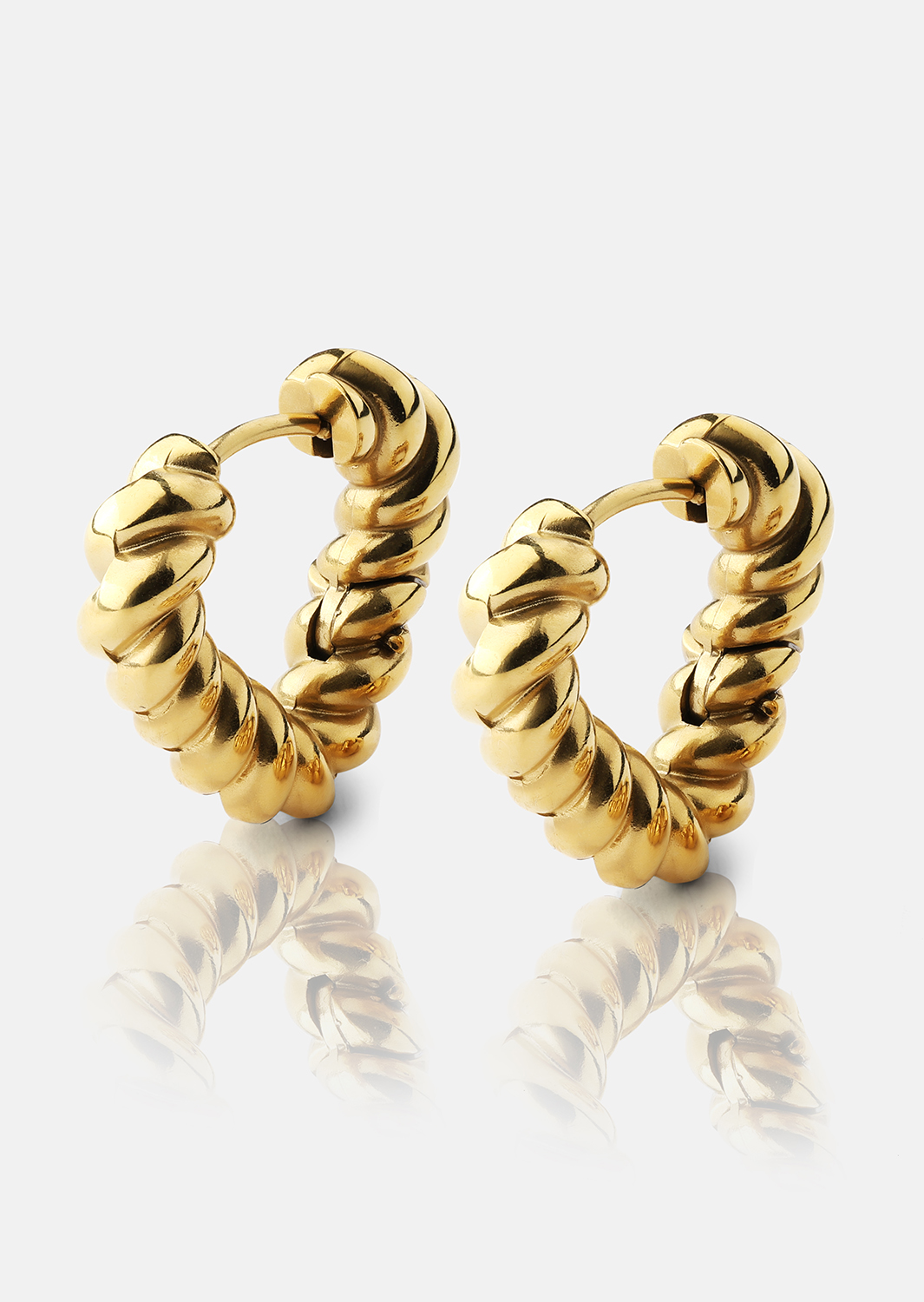 Oorbellen Twisted Heart – 18k Verguld