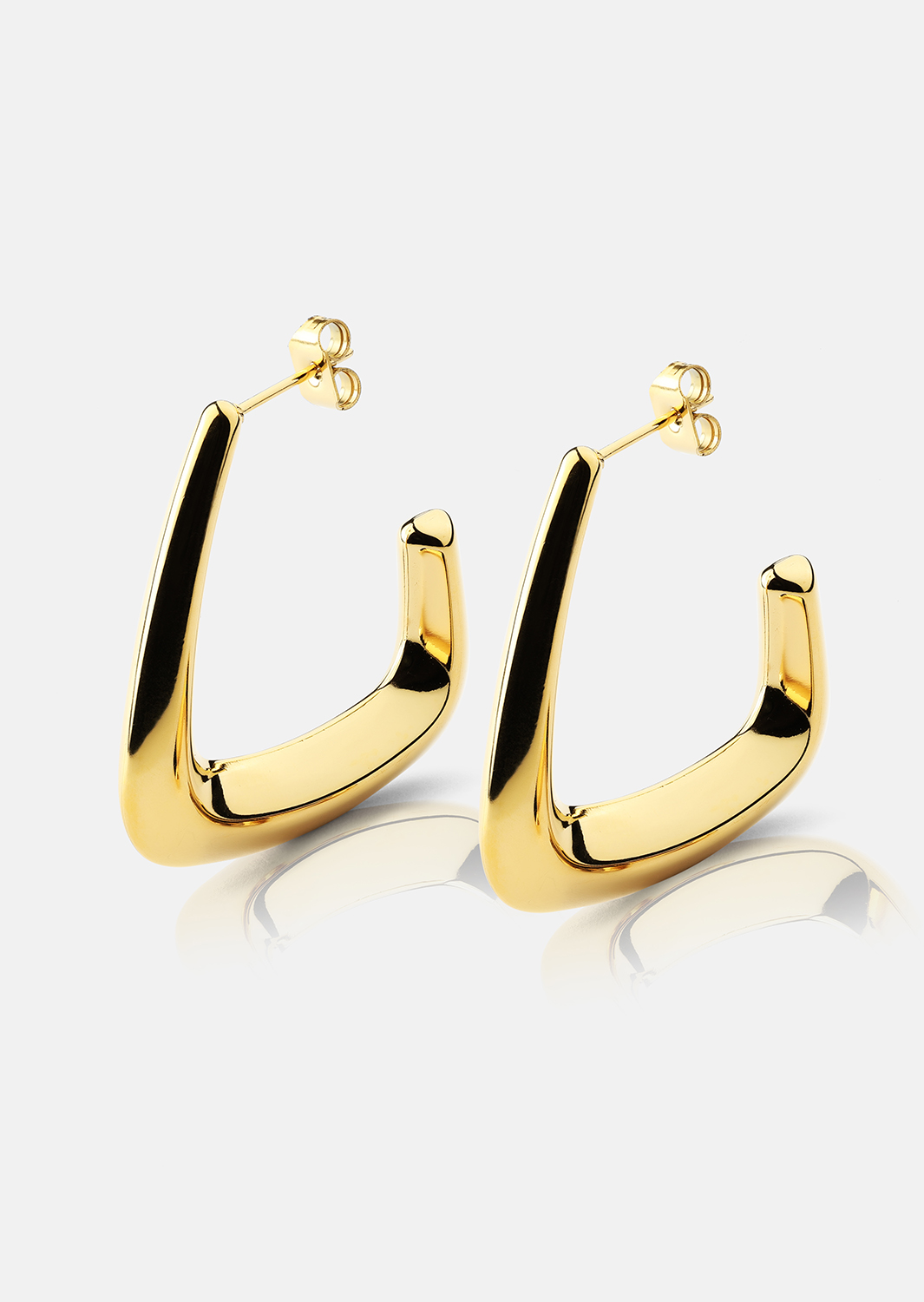 Oorbellen Bold Curve – 18k Verguld