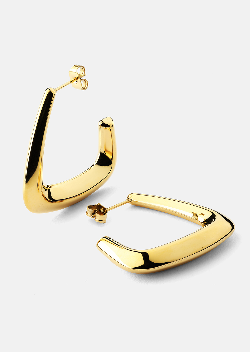 Oorbellen Bold Curve – 18k Verguld
