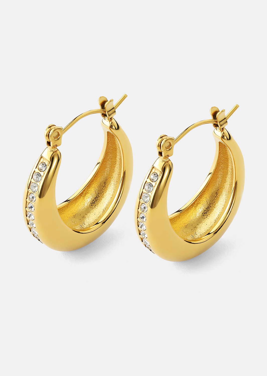 Oorbellen Gleaming Curve – 18k Verguld
