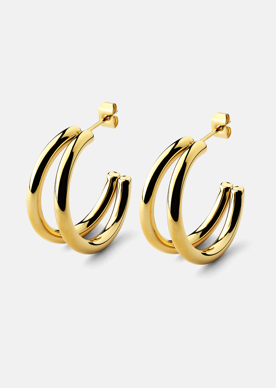 Oorbel Dual - 18k Verguld