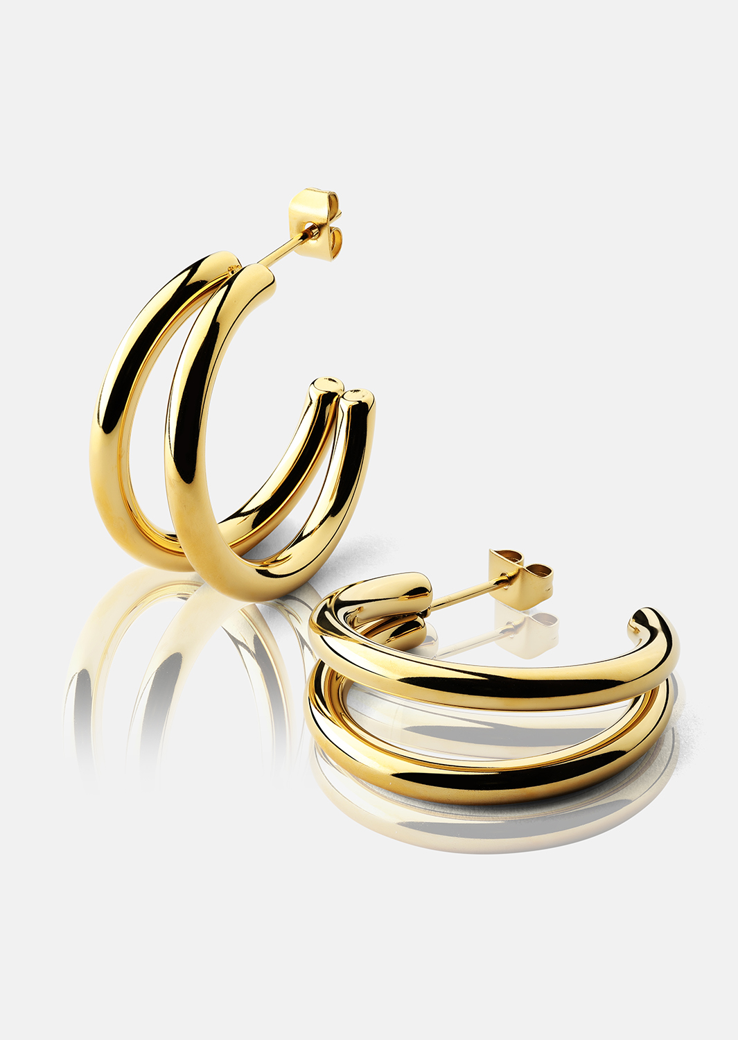Oorbel Dual - 18k Verguld