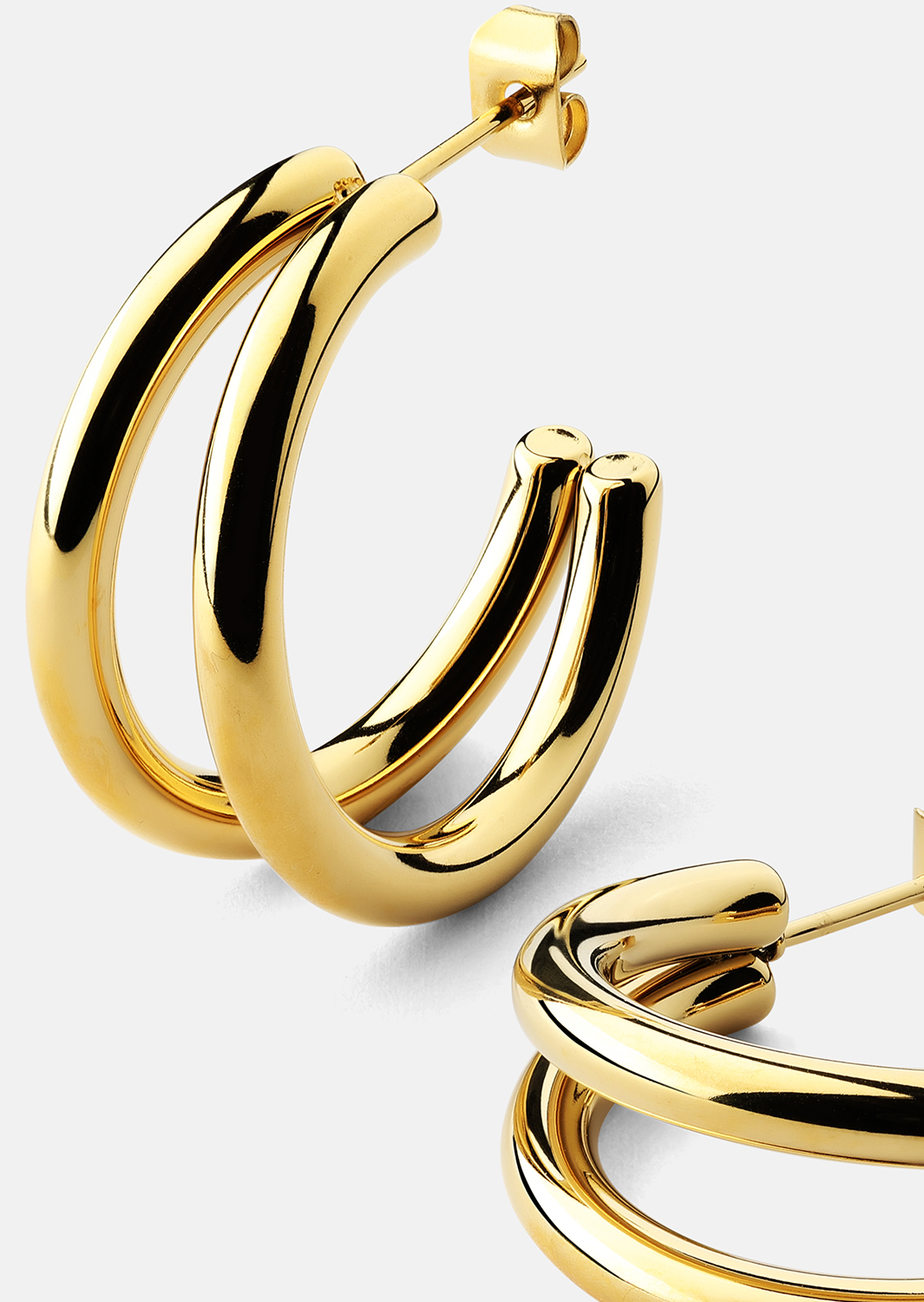 Oorbel Dual - 18k Verguld