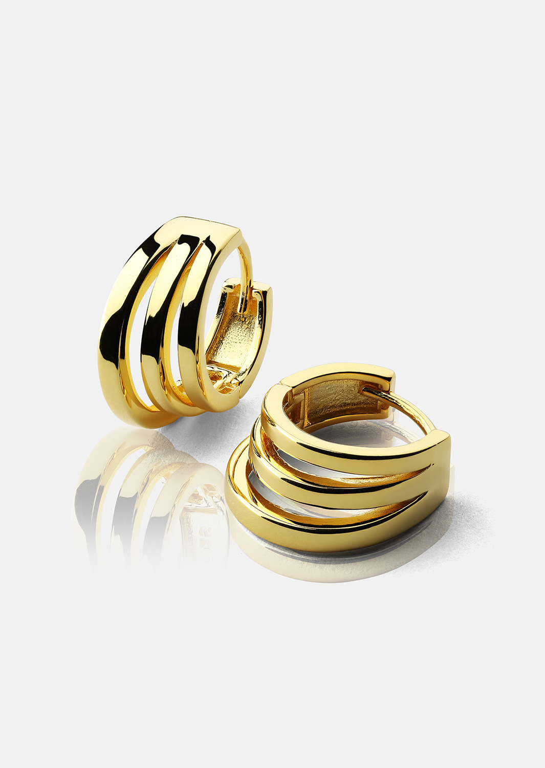 Oorbellen Trio - 18k Verguld