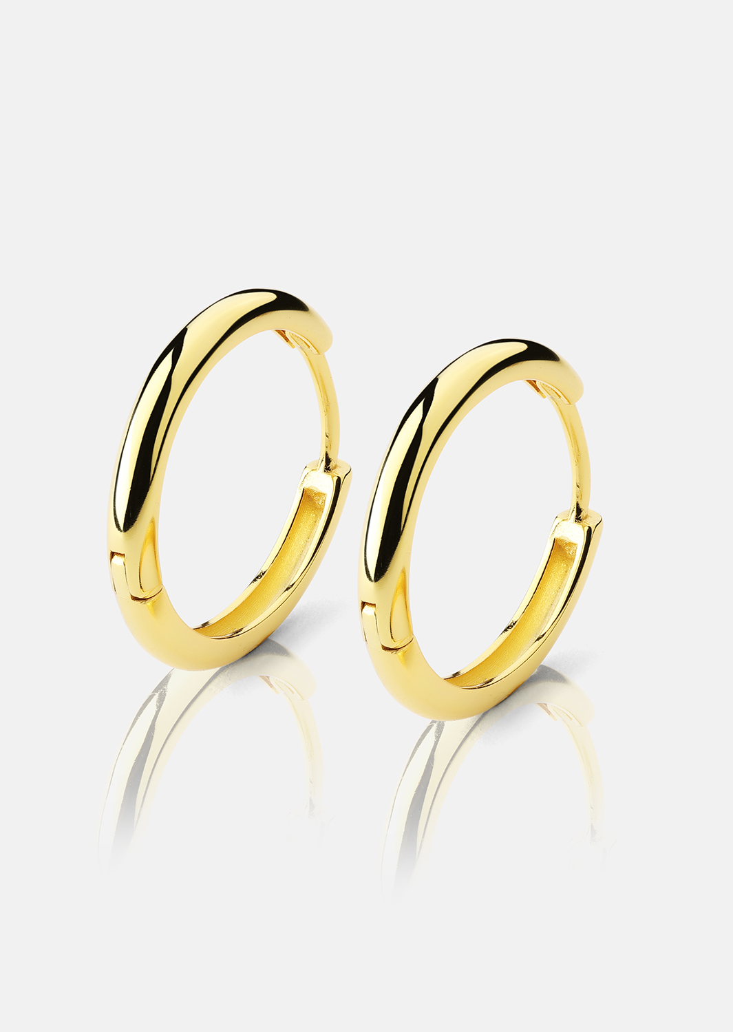 Oorbel Dark Shine Hoops - 18k Verguld
