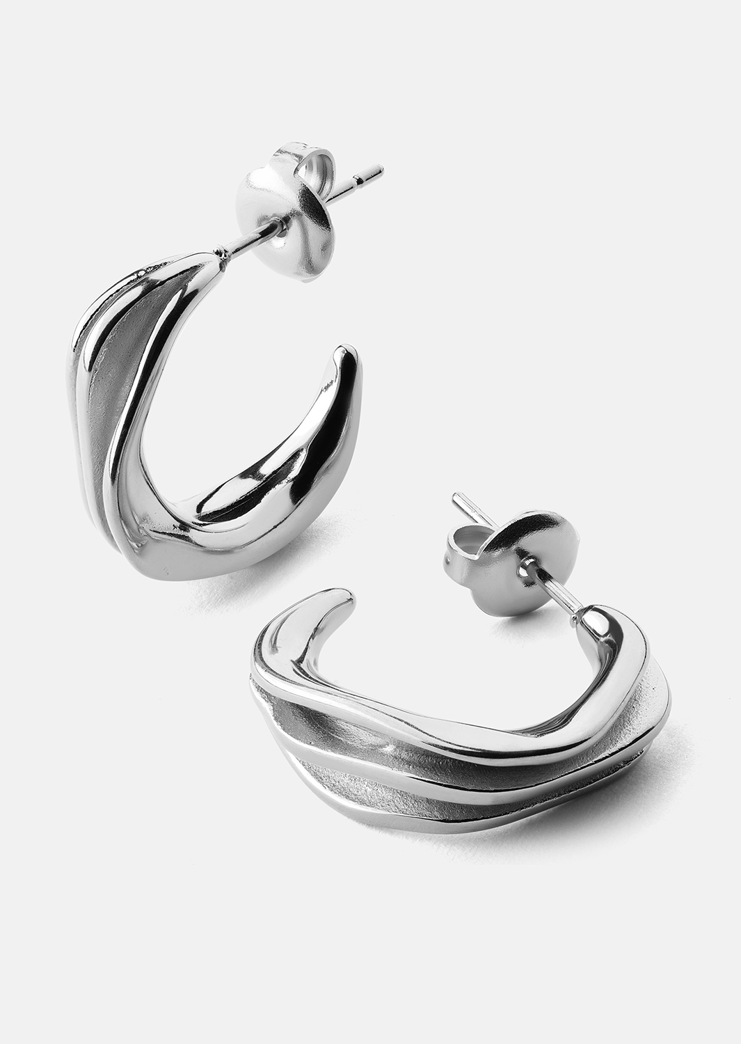 Oorbellen Gleaming Flow - Verzilverd