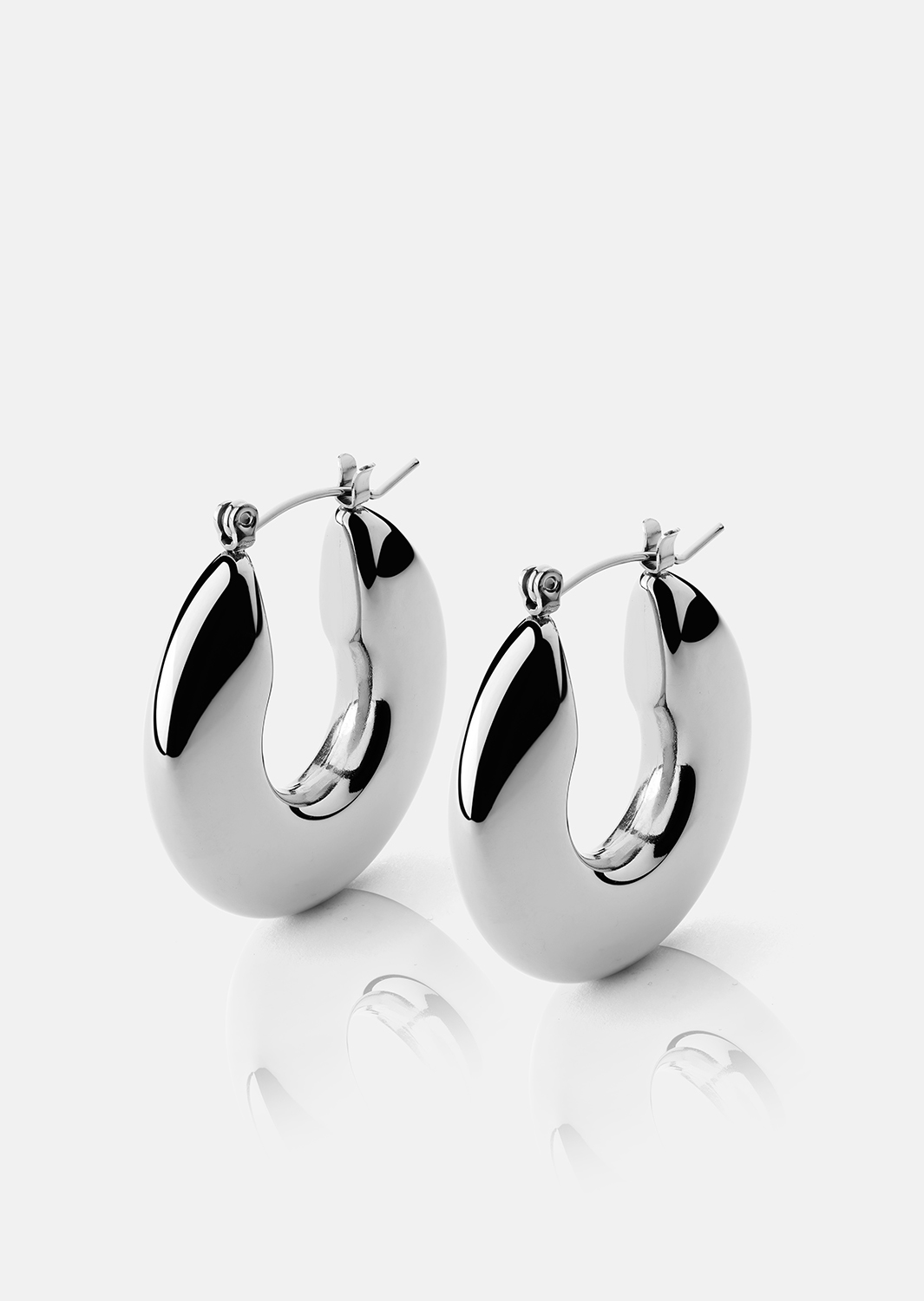 Oorbel Luna Bold Hoops - Verzilverd