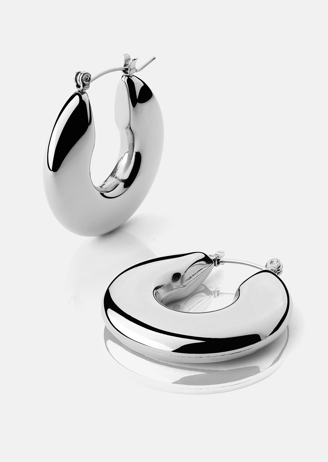 Oorbel Luna Bold Hoops - Verzilverd