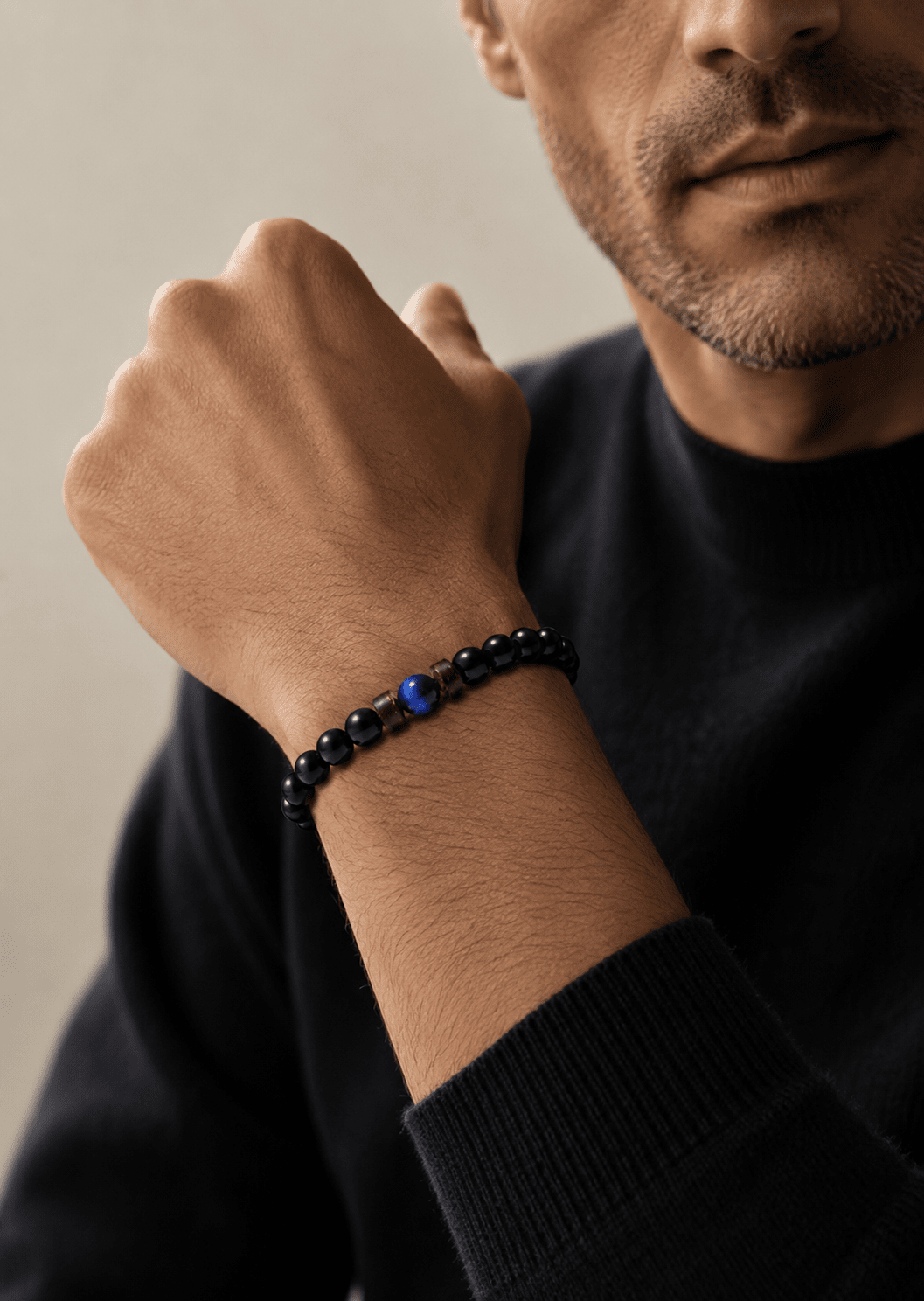 Kralenarmband Obsidian Axis