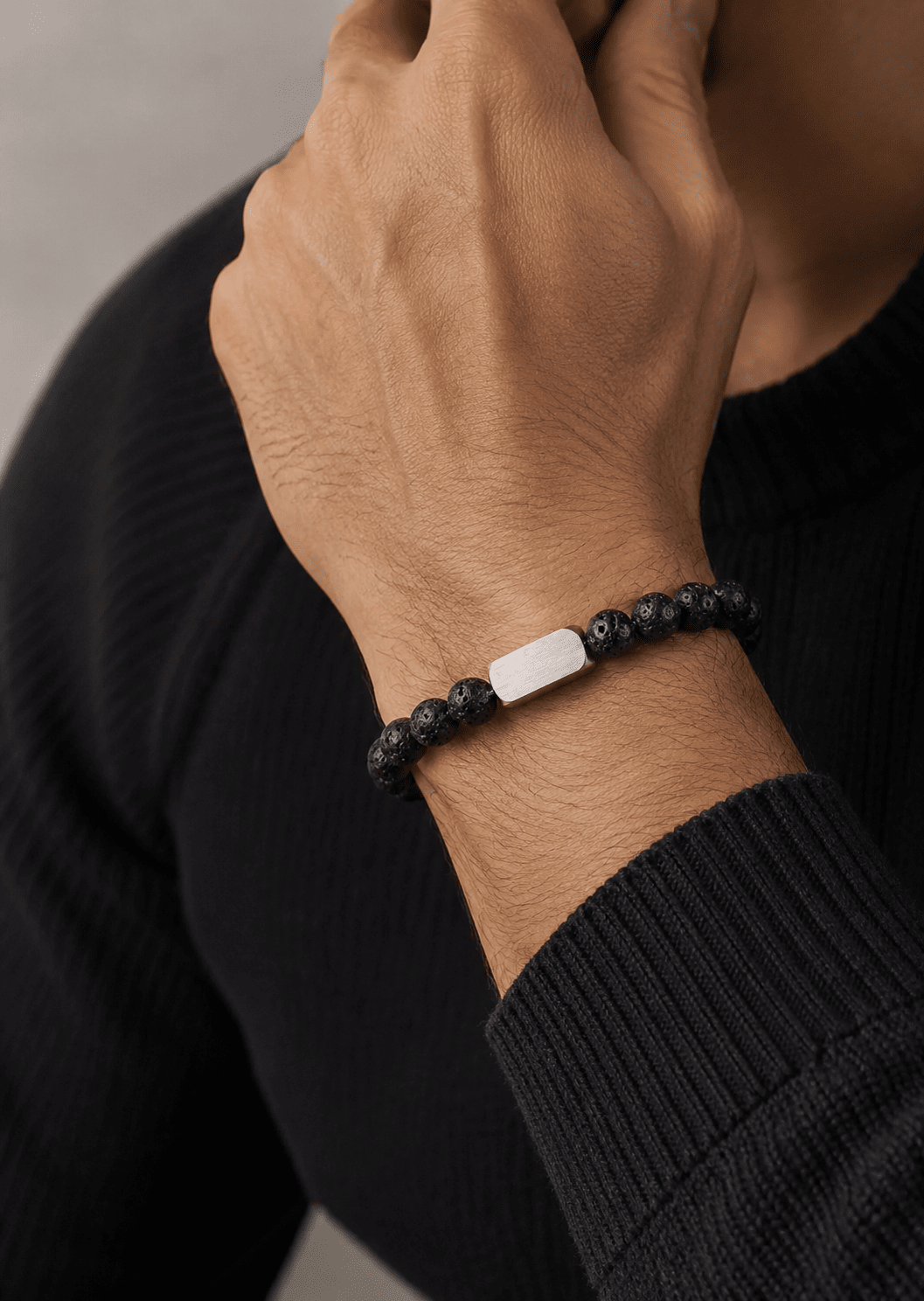 Kralenarmband Obsidian Flow