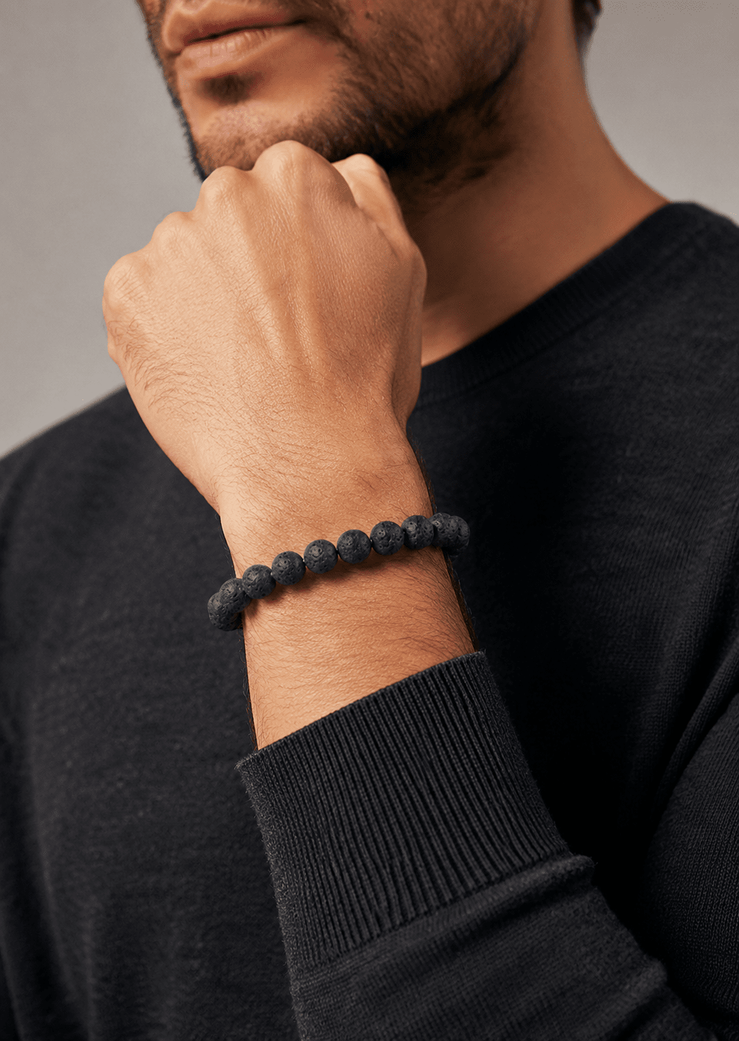 Kralenarmband Obsidian Thread