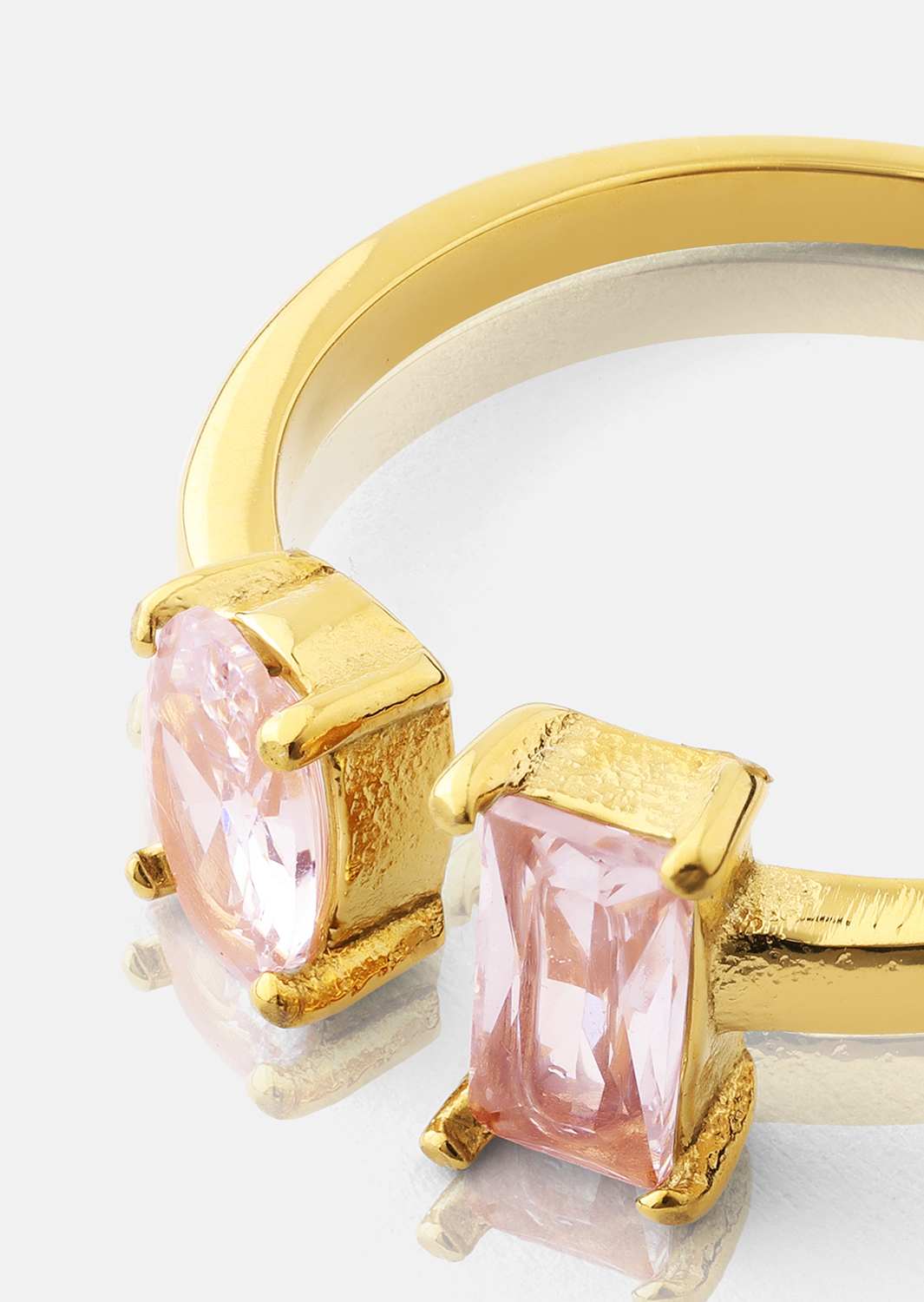 Ring Rosé Duo - 18k Verguld
