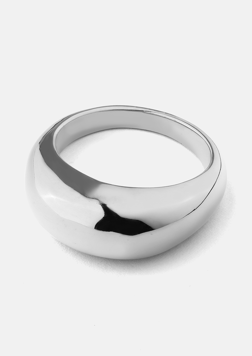 Golden Bold Ring - Verzilverd
