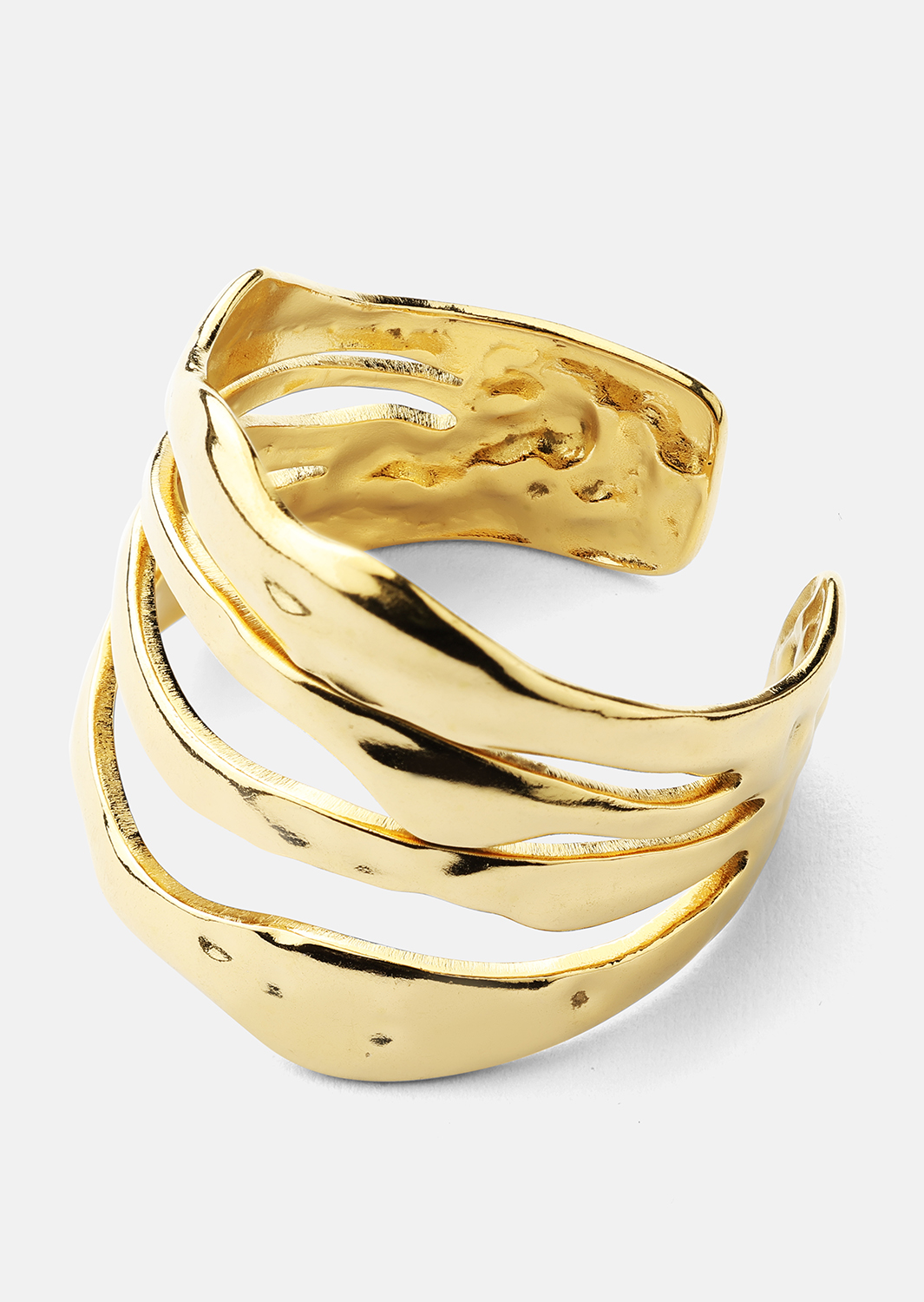 Ring Wave - 18k Verguld