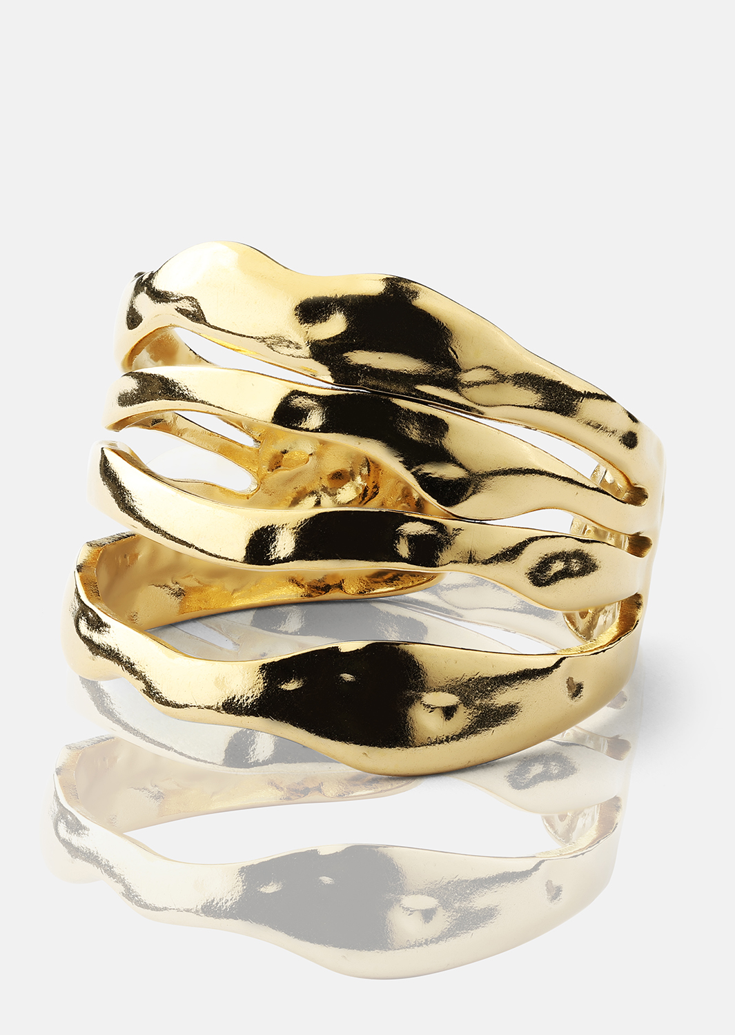 Ring Wave - 18k Verguld