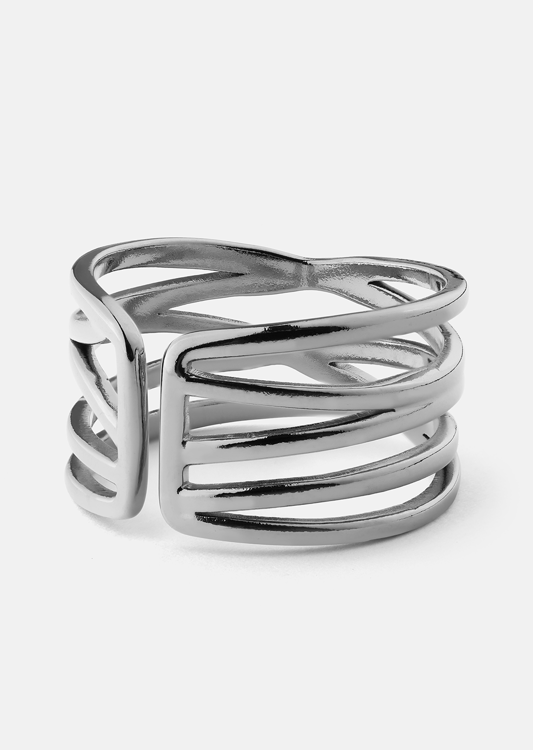 Ring Silver Maze - Verzilverd
