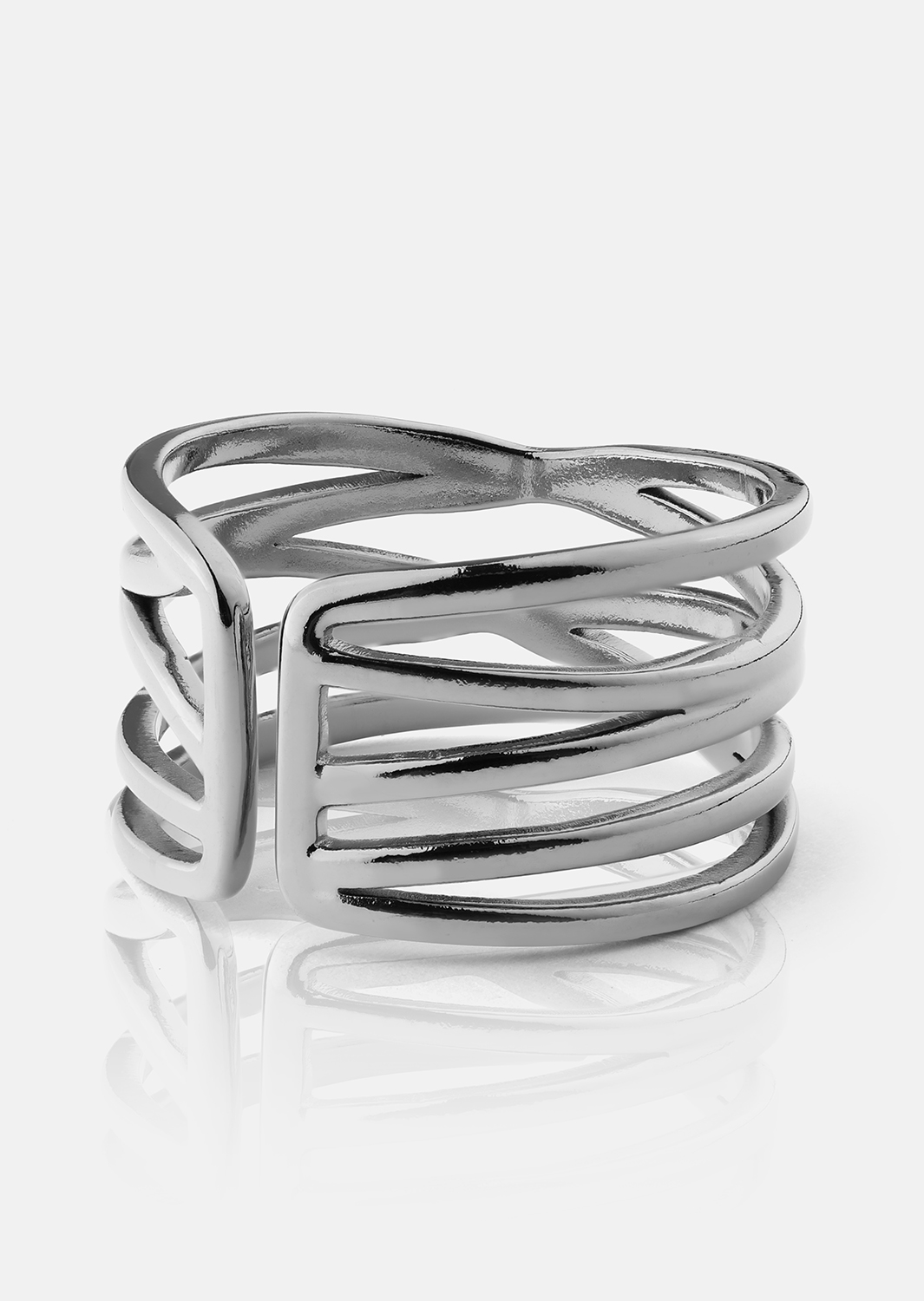 Ring Silver Maze - Verzilverd