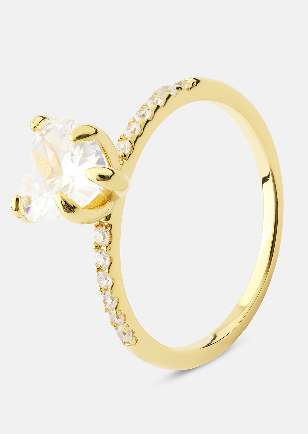 Heartlight Solitaire Ring - 18k Verguld