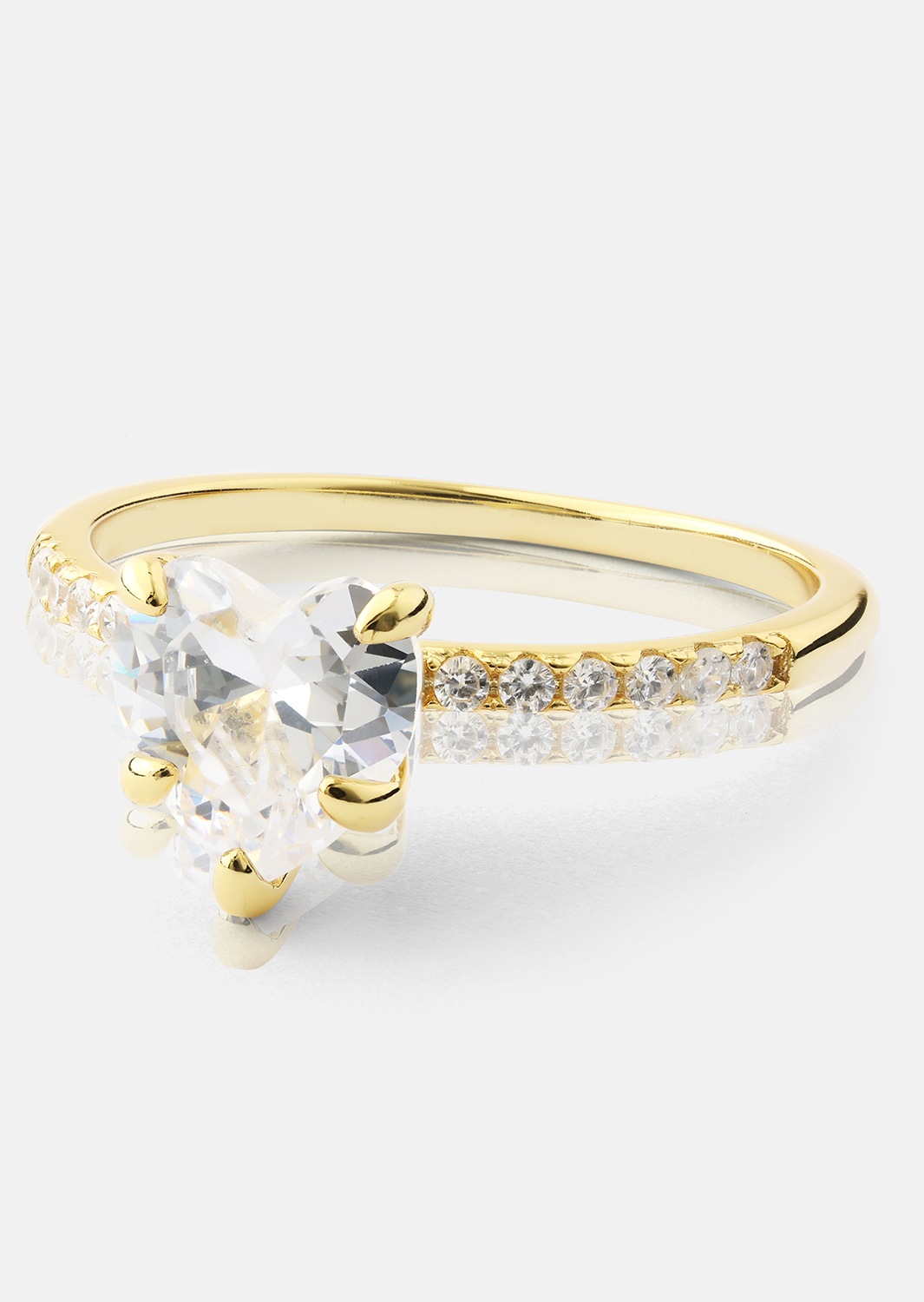 Heartlight Solitaire Ring - 18k Verguld