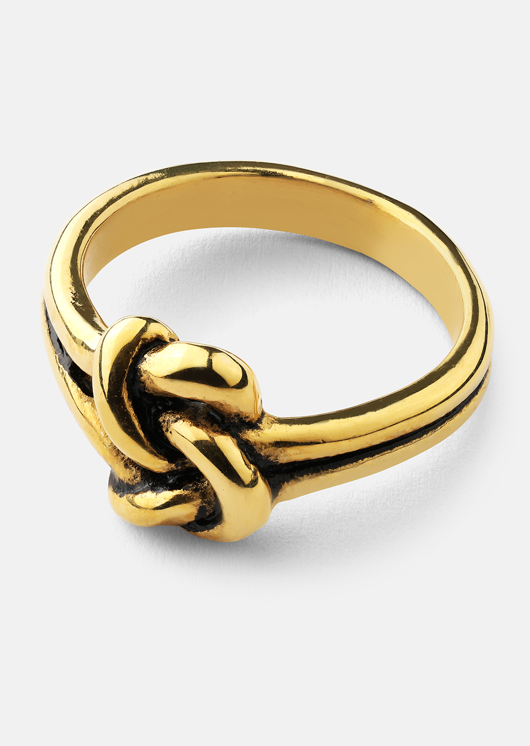 Ring Knot - Verguld met 18k goud